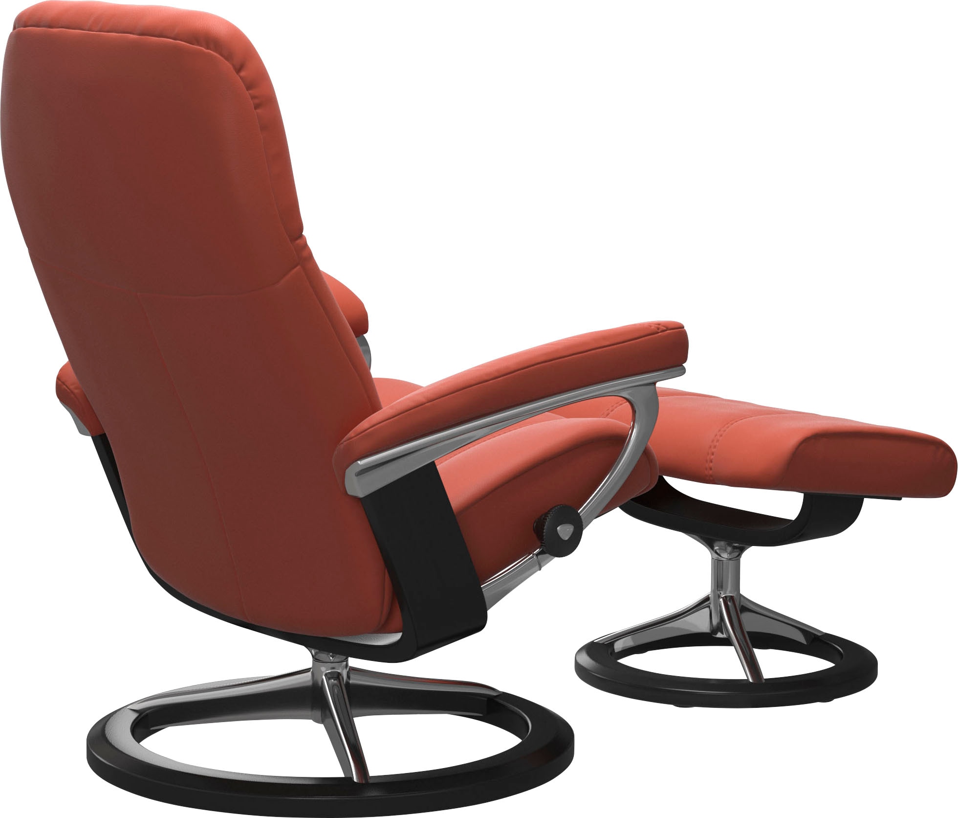 Stressless® Relaxsessel »Consul« Set, Relaxsessel mit Hocker,  mit Hocker, mit Signature Base, Größe S, Gestell Schwarz