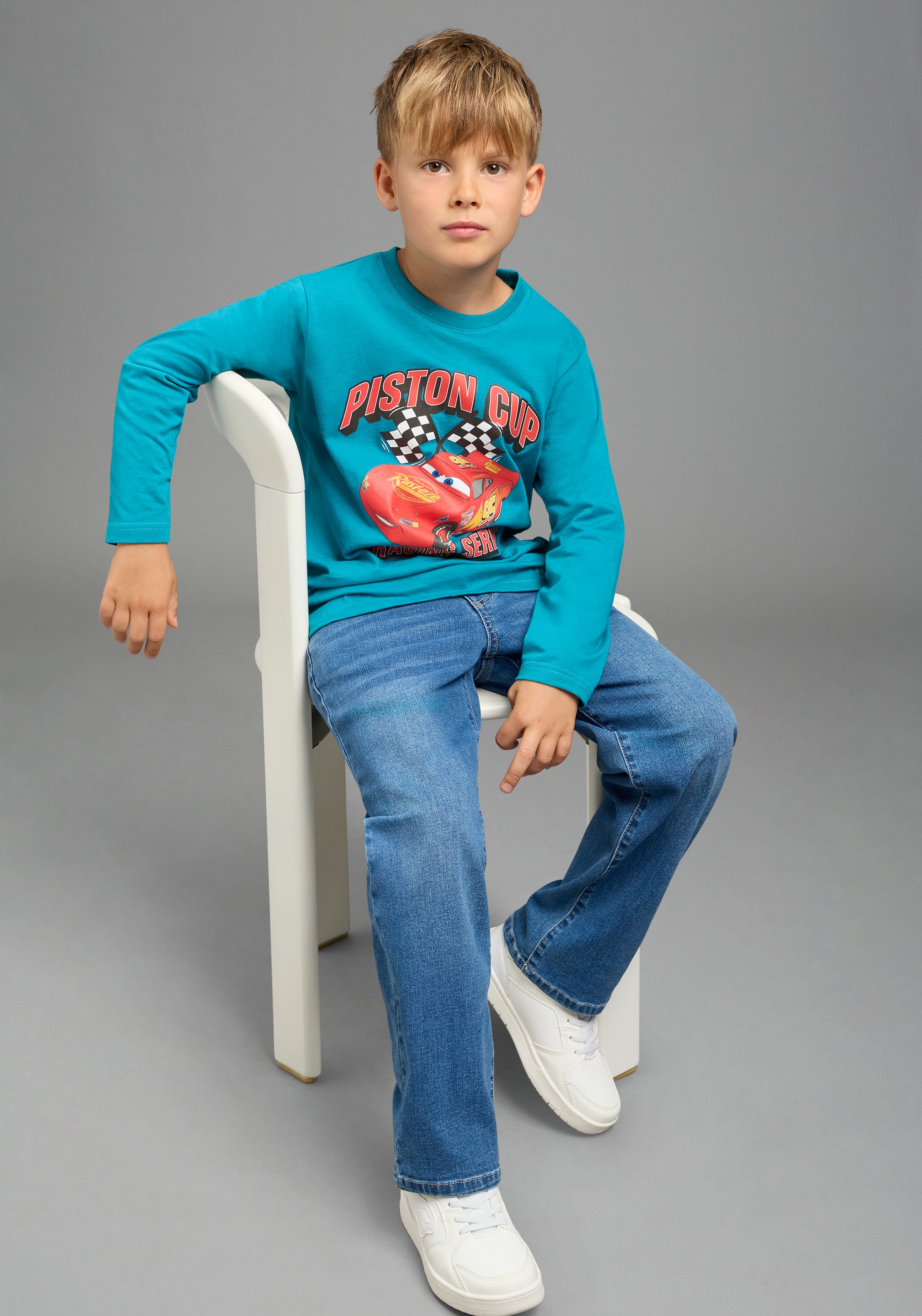 KIDSWORLD Langarmshirt »CARS Lightning McQueen Shirt, Disney« Basic-Passform, Langarm, modischer Stil