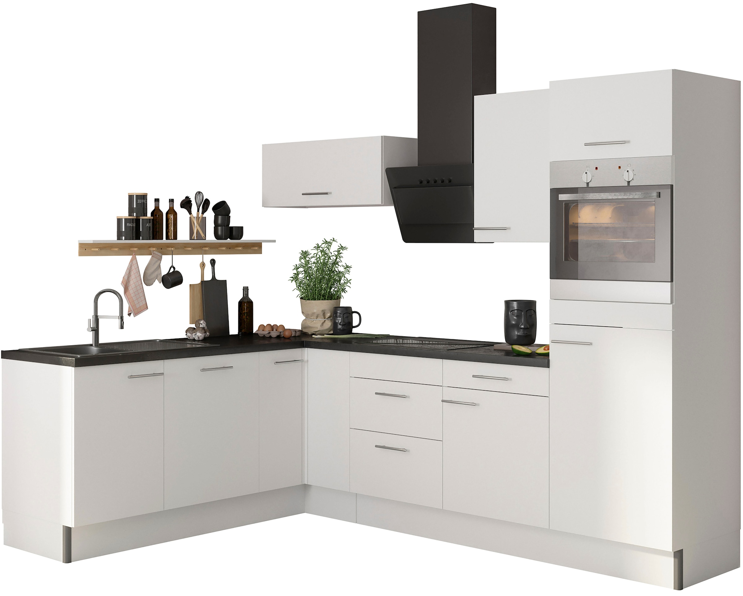 OPTIFIT Küche »Klara«, 200 x 270 cm breit, wahlweise mit E-Geräten günstig online kaufen