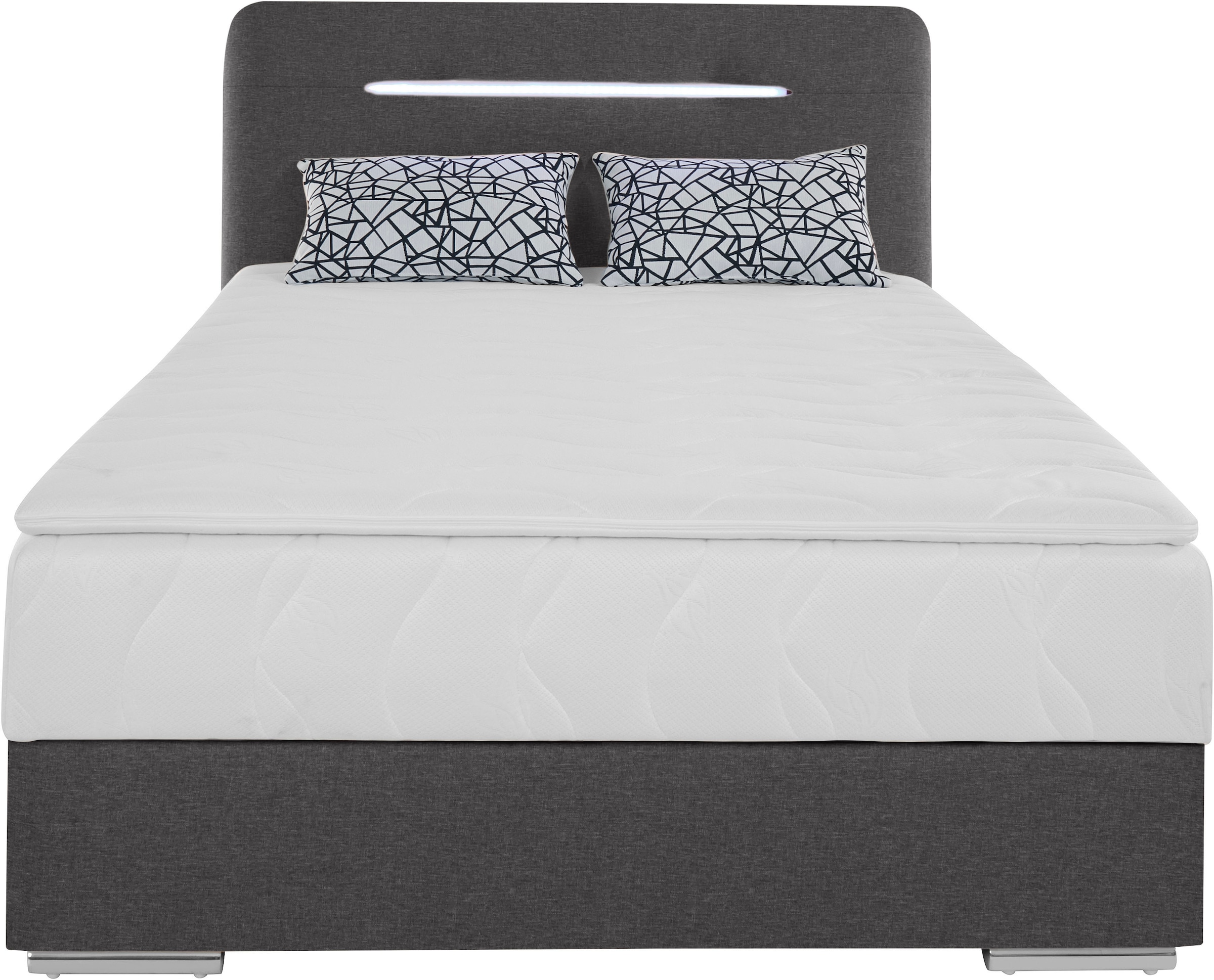 COTTA Boxbett »Lighstar«, inklusive LED-Beleuchtung, Topper, Bettkasten und Zierkissen