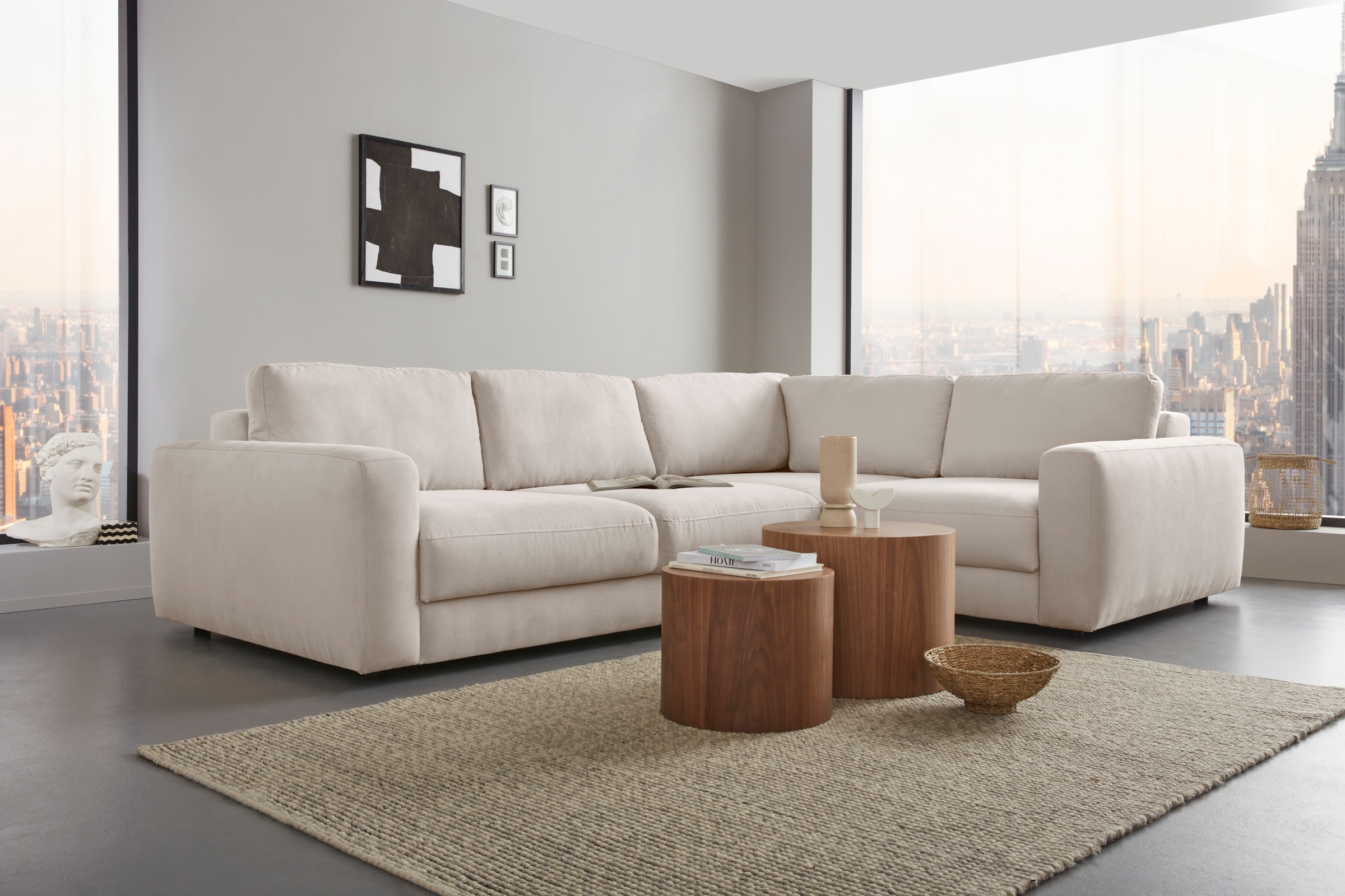 Home affaire Ecksofa »Bloomfield, Breite 304cm, Mega Polsterecke mit viel P günstig online kaufen