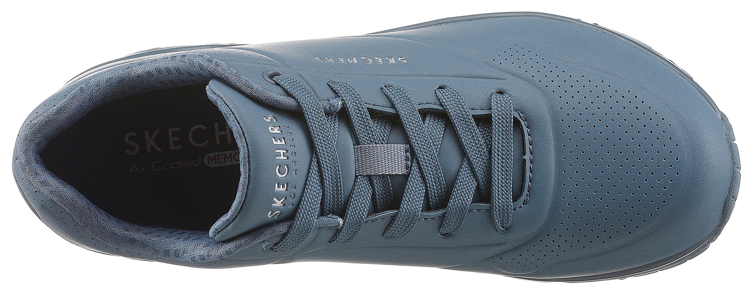Skechers Wedgesneaker »Uno - Stand on Air«, Freizeitschuh, Halbschuh, Schnürschuh mit feiner Perforation