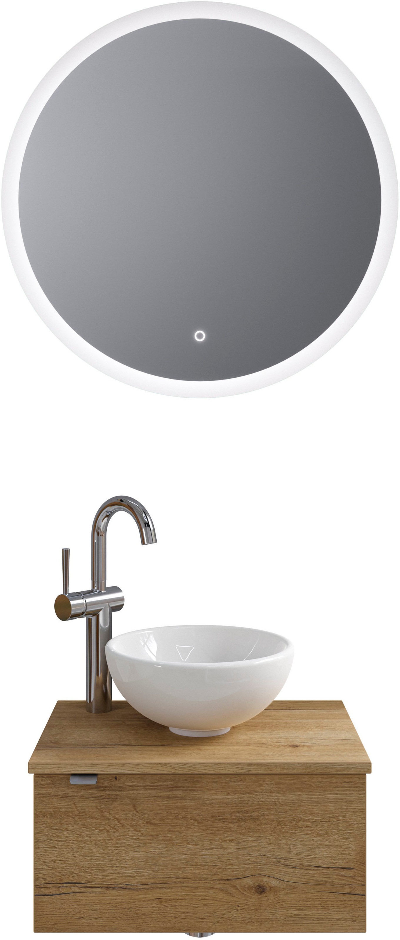 Saphir Badmöbel-Set »Serie 6915«, (4 St.), Gäste-Bad, mit LED-Spiegel und 1 günstig online kaufen