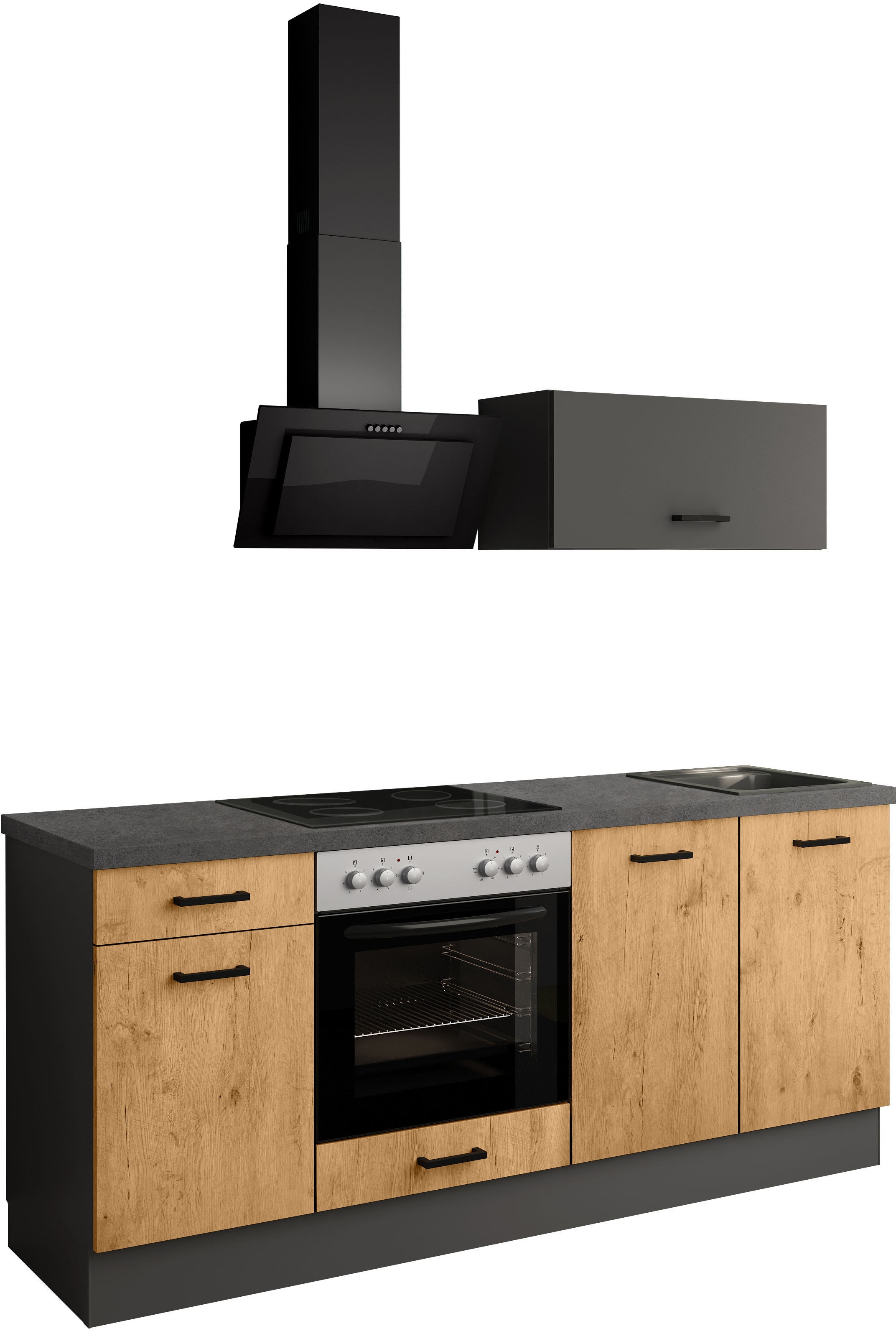 IMPULS KÜCHEN Küchenzeile »"Lissabon", Ausrichtung wählbar, Schubkästen mit Soft-Close, « Set, vormontiert, wahlweise mit E-Geräten, mit...