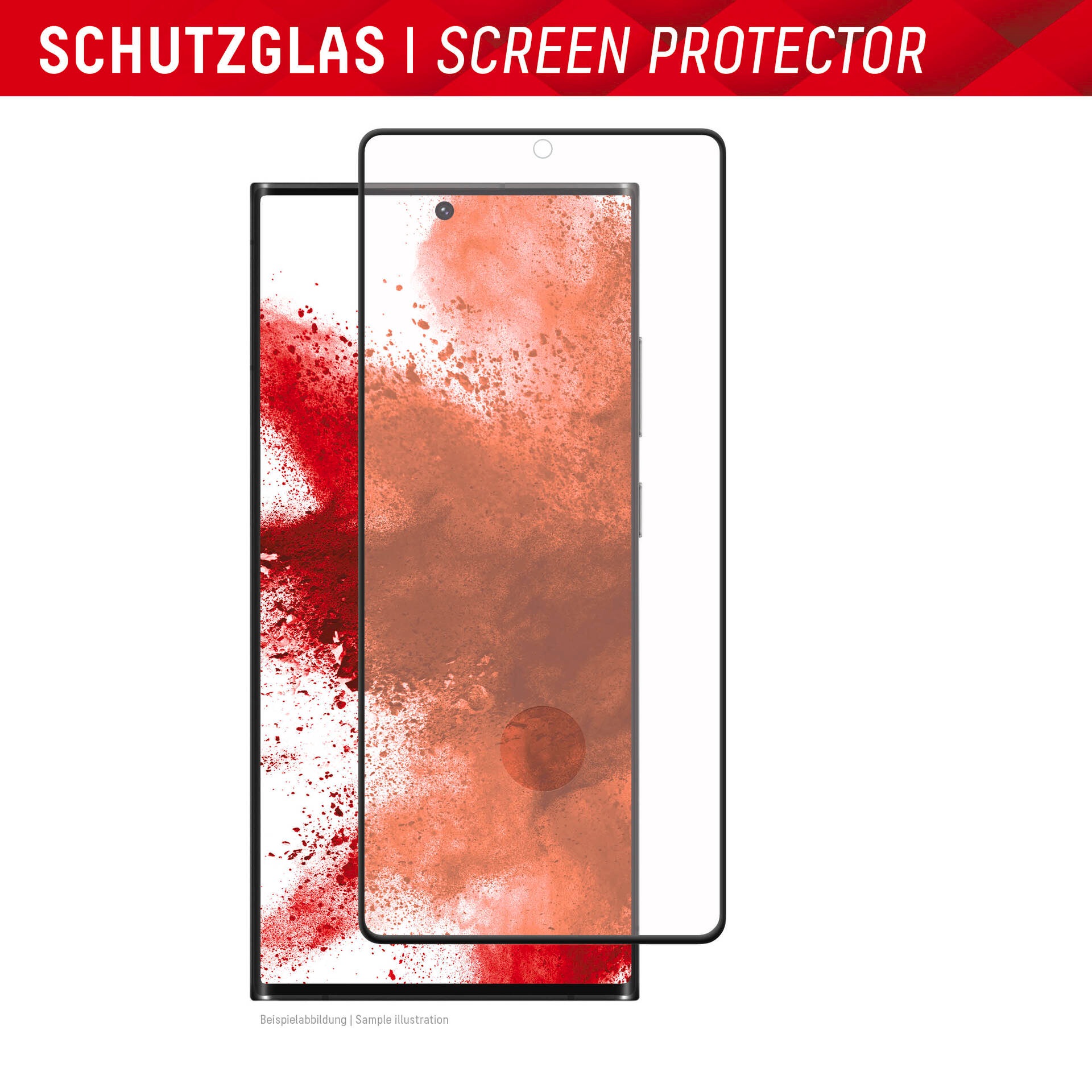 Displex Displayschutzglas »Real Glass 3D Screen Protection«, für Samsung Galaxy S23 Ultra, Displayschutzfolie, Schutzfolie, Bildschirmschutz, kratz- & stoßfest