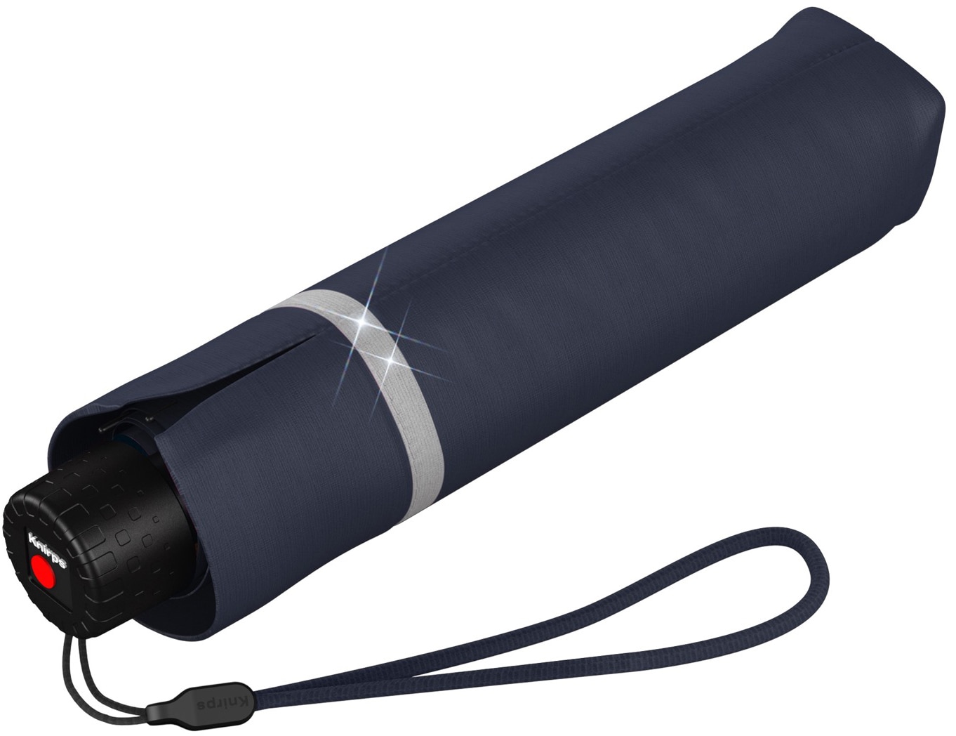 Knirps® Taschenregenschirm Schirmdach mit navy kaufen reflektierendem umlaufendem, online reflective«, manual, Kinder; Band »Rookie am für