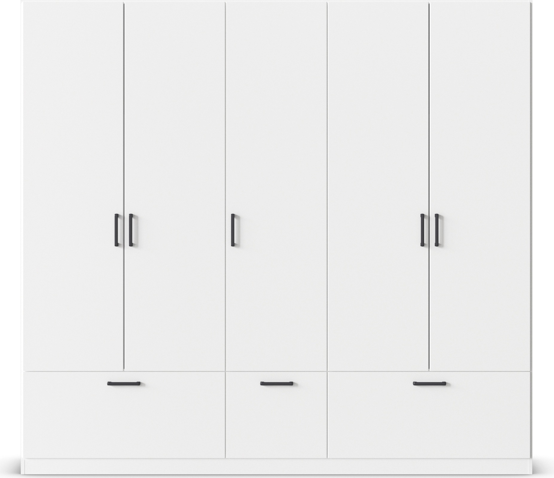 rauch Drehtürenschrank »Kleiderschrank Schrank Garderobe Wäscheschrank BARI«, mit Schubkästen und modernem Griff in Graumetallic MADE IN GERMANY