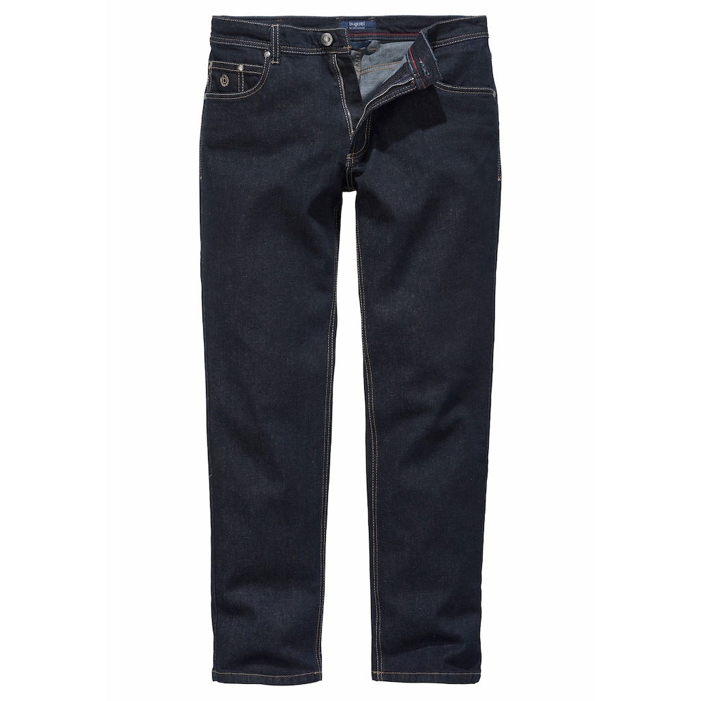 bugatti 5-Pocket-Jeans, Regular-fit, 2farbige Kontrastnähte