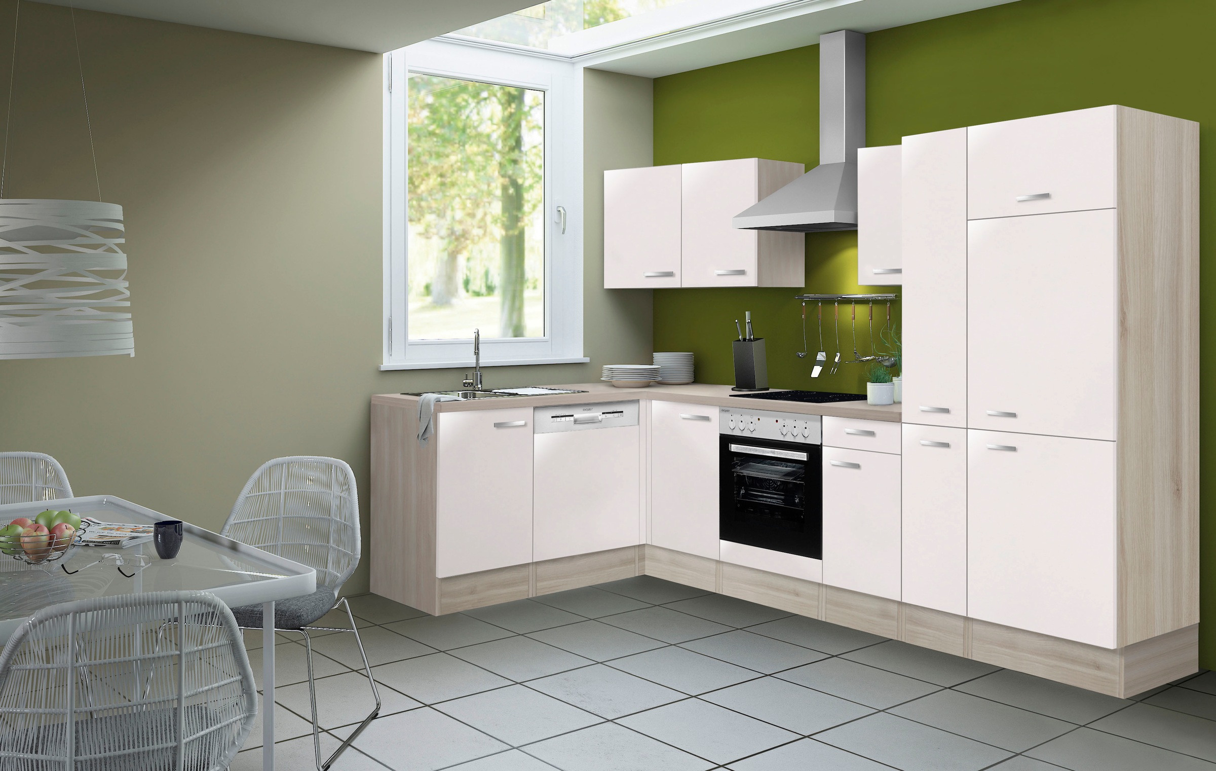 OPTIFIT Küchenzeile »Faro«, Stellbreite 300x175 cm, wahlweise mit E-Geräten günstig online kaufen