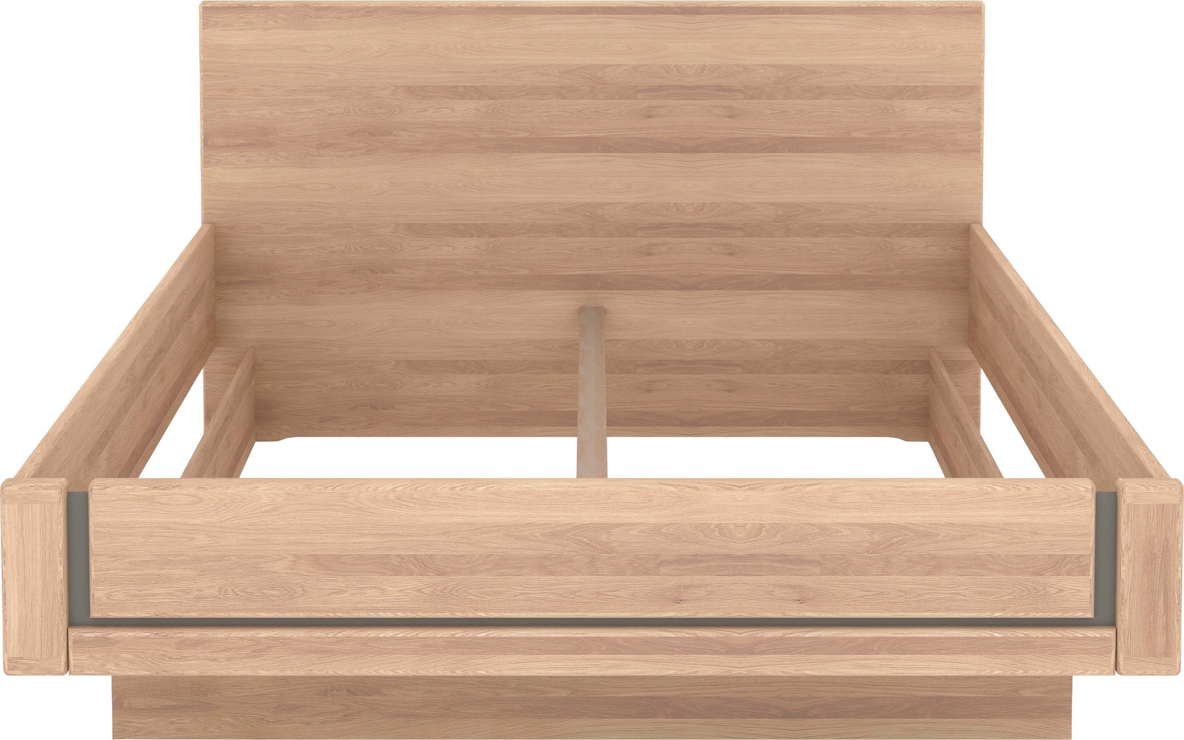 Musterring Holzbett »Sorrent, Bettgestell, Bettrahmen, teilmassiv Eiche«, (MADE IN GERMANY), Eiche teilmassiv, Liegehöhenverstellung, in schwebender Optik