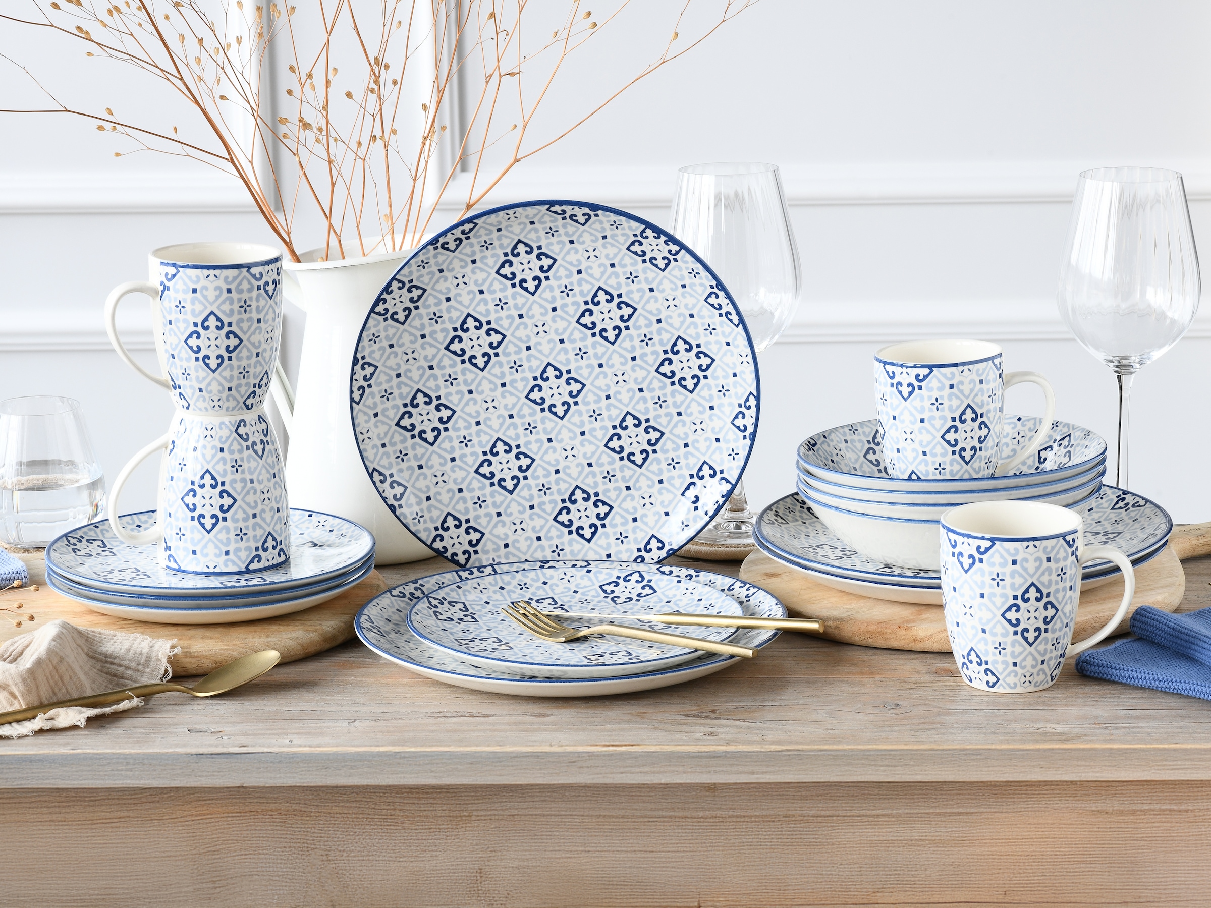 CreaTable Kombiservice »Yara«, (Set, 16 tlg.), orientalisch mediterraner Stil