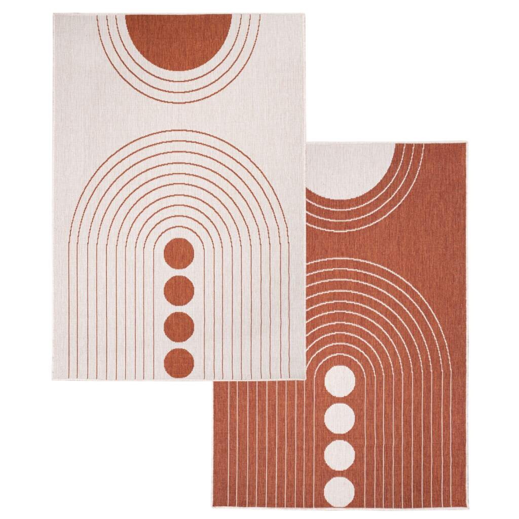 Carpet City Outdoorteppich »DUO RUG 5739«, rechteckig, 5 mm Höhe, Wendeteppich Wetterfest In- & Outdoor, Balkon, Terrasse, Wohnzimmer