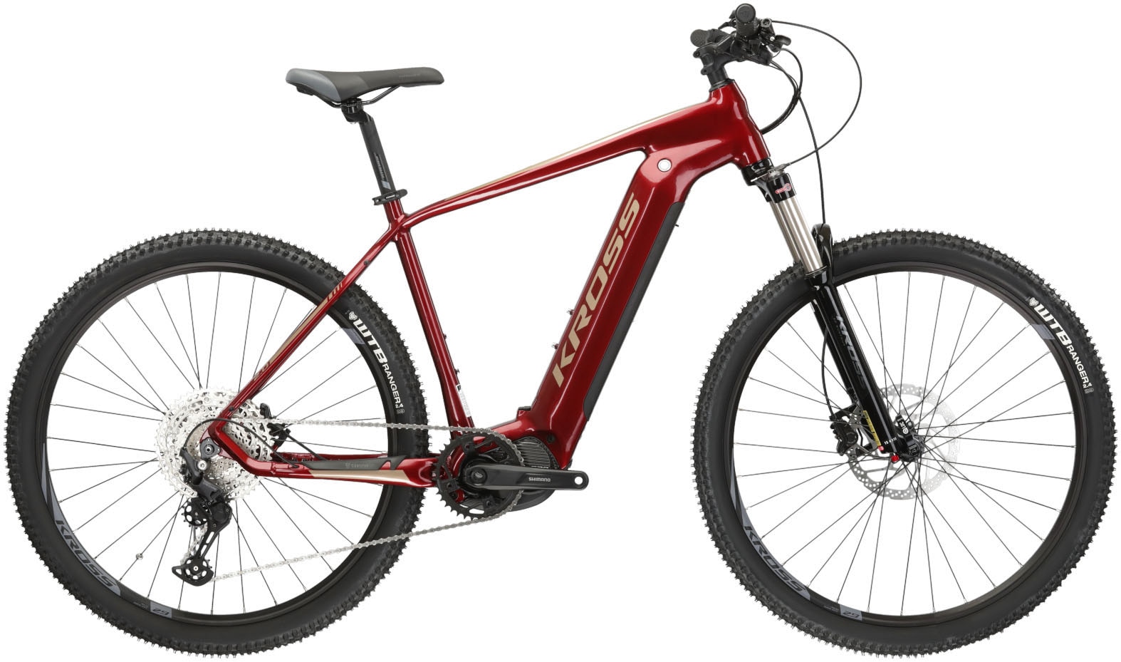 Kross »E-MTB Level Boost 2.0 29 Zoll rot« 11 Gang Shimano DEORE M5100 Schaltwerk Kettenschaltung Mittelmotor 250 W Pedelec, Elektrofahrrad für Damen und Herren, MTB