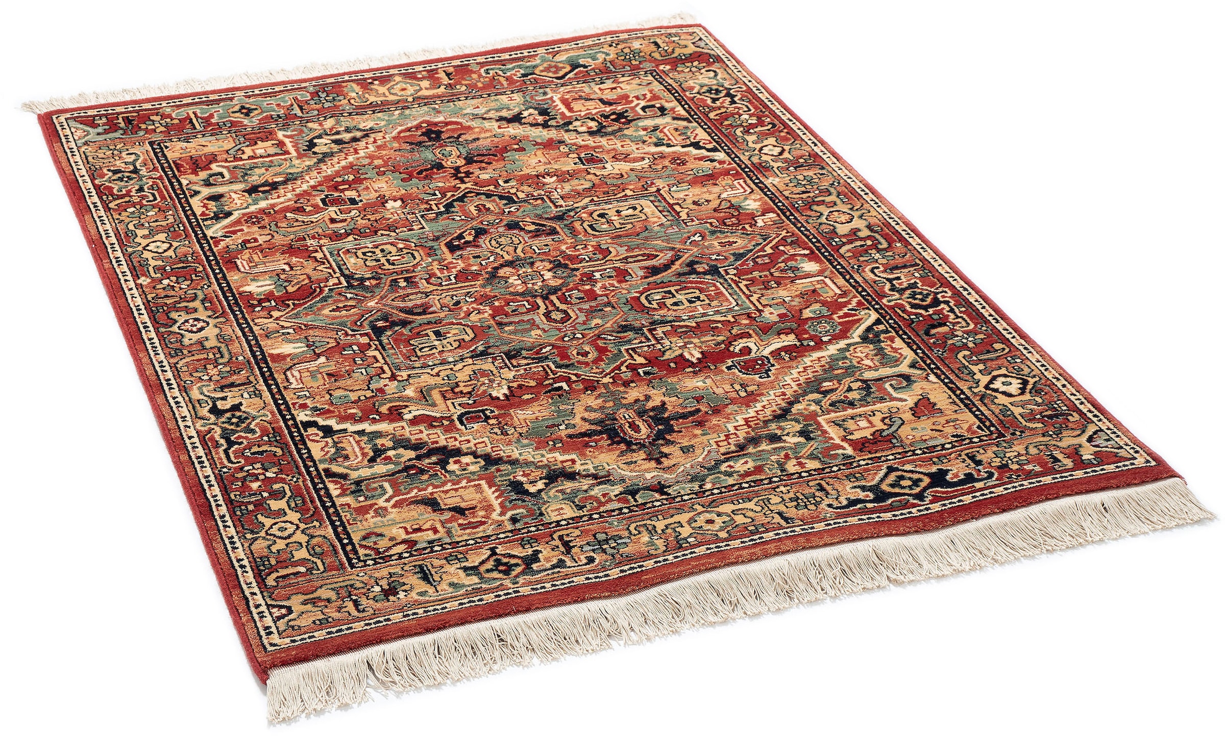 THEKO Wollteppich »Saharna 2886«, rechteckig, 10 mm Höhe, reine Wolle, Orient-Optik, mit Fransen