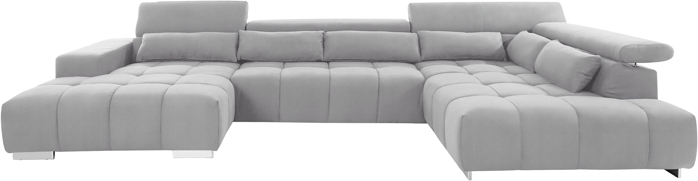 COTTA Wohnlandschaft »Orion U-Form«, mit Kopfteilverstellung & 6 Nierenkissen