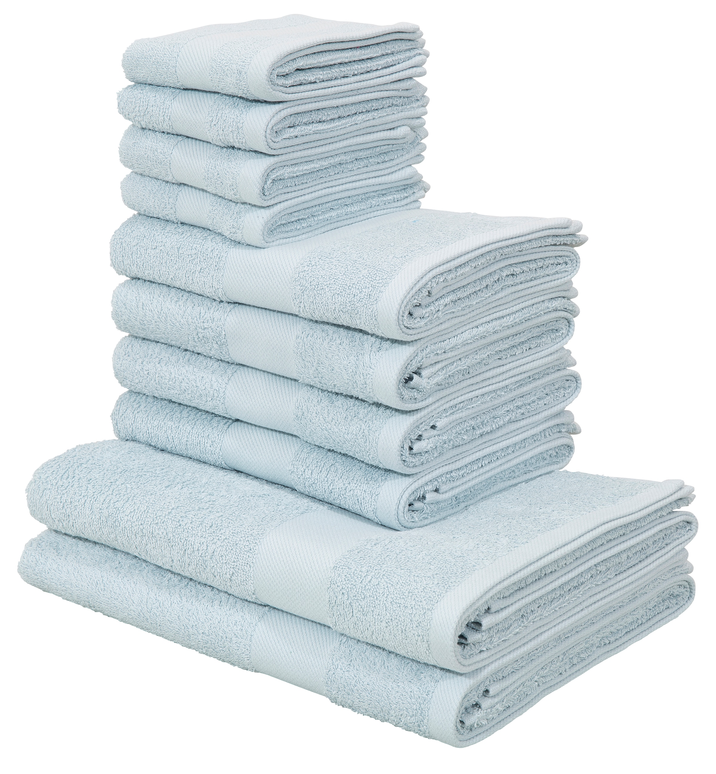 my home Handtuch Set »Melli«, Set, 10 tlg., Walkfrottee, Handtuchset in  dezenten Farben, 100% Baumwoll-Handtücher im Online-Shop bestellen