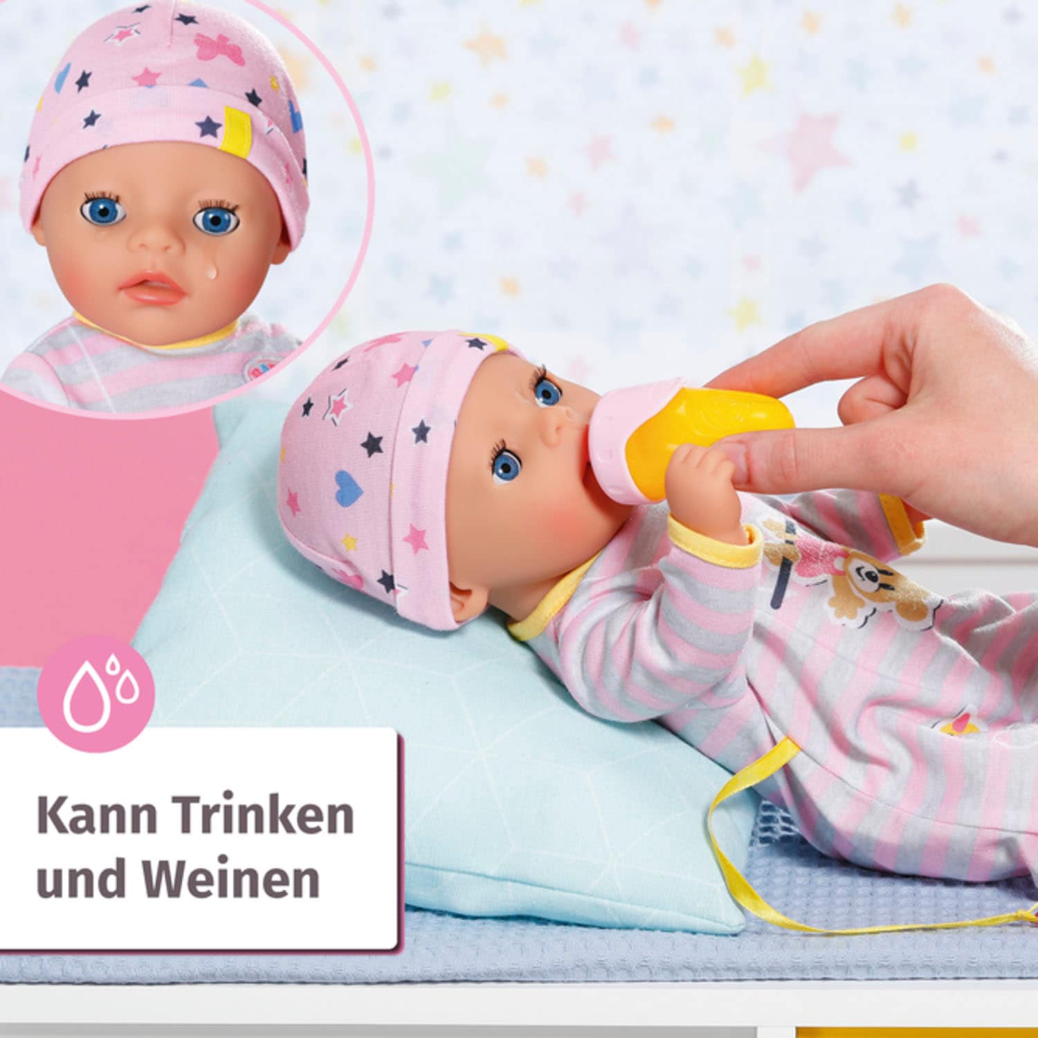 Baby Born Babypuppe »Soft Touch Little Girl, 36 cm«, mit lebensechten Funktionen