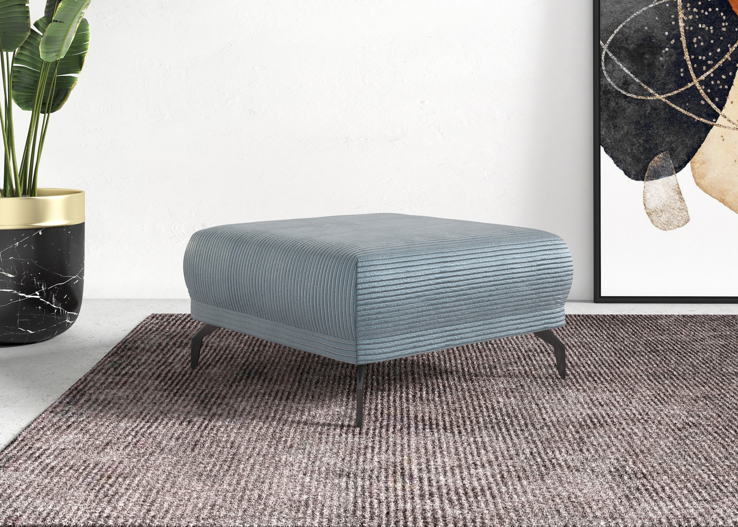 Home affaire Hocker »Coco« Cord-Bezug in 2 Ausführungen, Füßen 15 cm hoch günstig online kaufen