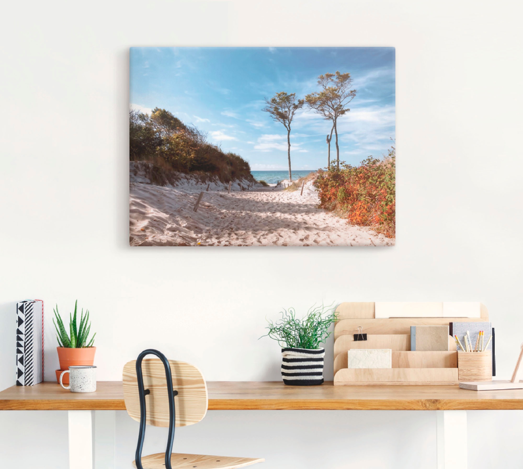 Artland Wandbild »Weststrand Darss«, Strand, (1 St.), als Leinwandbild, Poster, Wandaufkleber in verschied. Größen