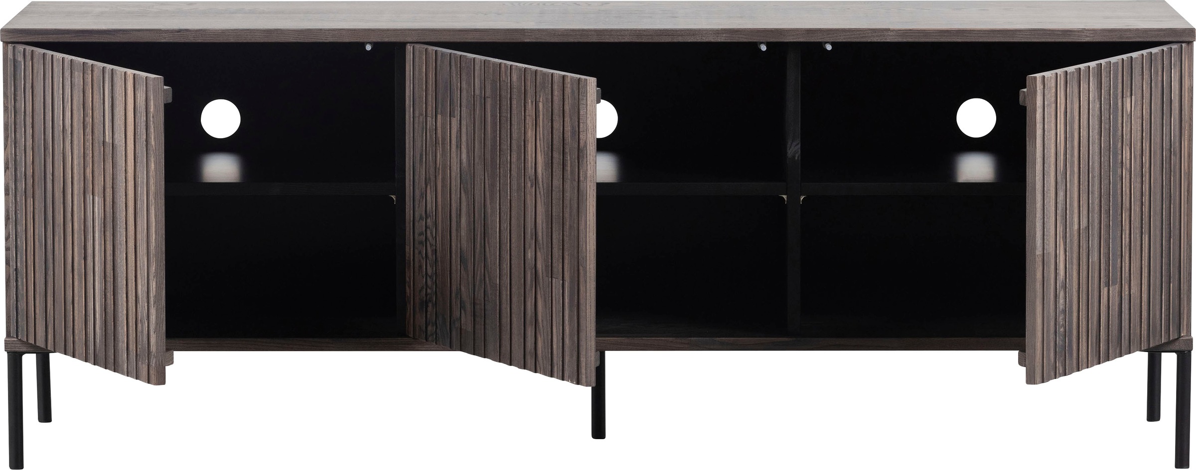 WOOOD Sideboard »New Gravure, TV-Kommode, Breite 100 cm oder 150 cm«, Kommode Höhe 56 cm, mit grafischen Relieftüren, viel Stauraum