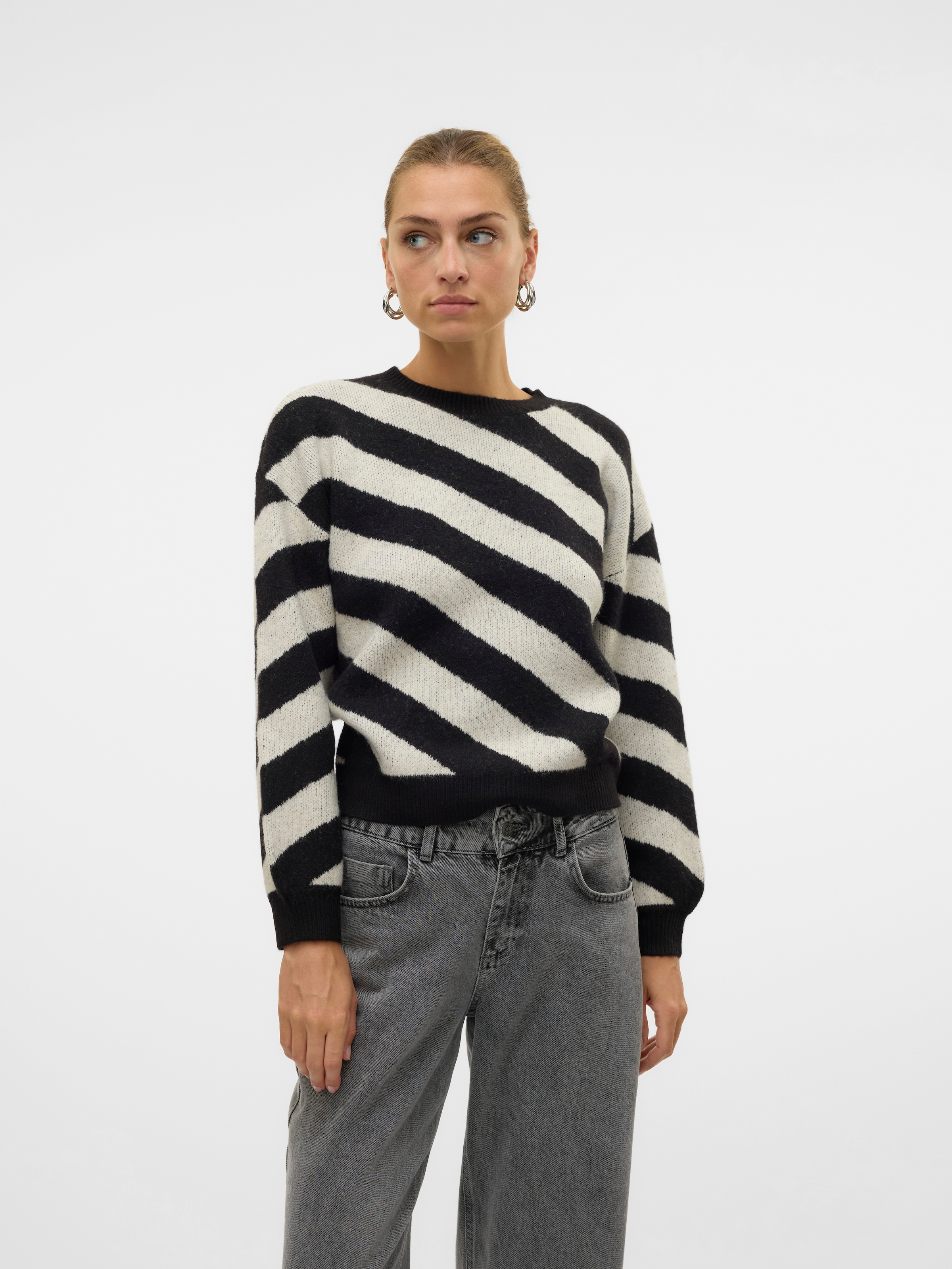 Vero Moda Rundhalspullover »VMLARA LS O-NECK PULLOVER GA BOO REP«
