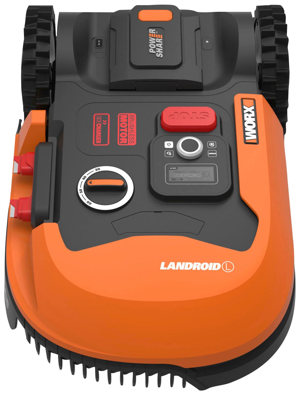 Worx Rasenmähroboter »Landroid L800«, (Set), 800m², 20V/2Ah, 20cm/30-60mm, WiFi/Bluetooth, Cut to edge, PowerShare