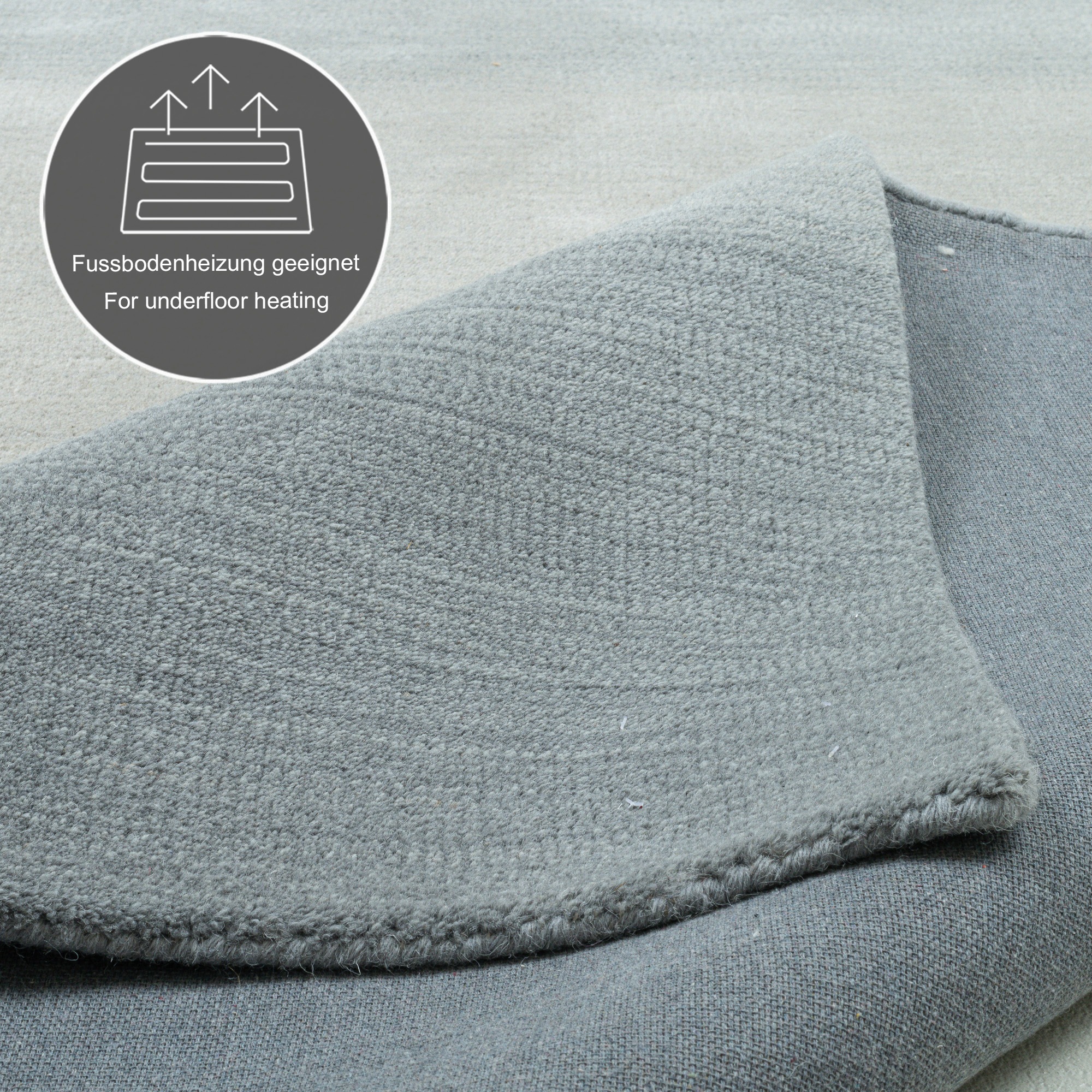 THEKO Wollteppich »Wool Comfort«, rechteckig, 14 mm Höhe, Handweb Teppich, reine Wolle, handgewebt, brilliante Farben, Scandi