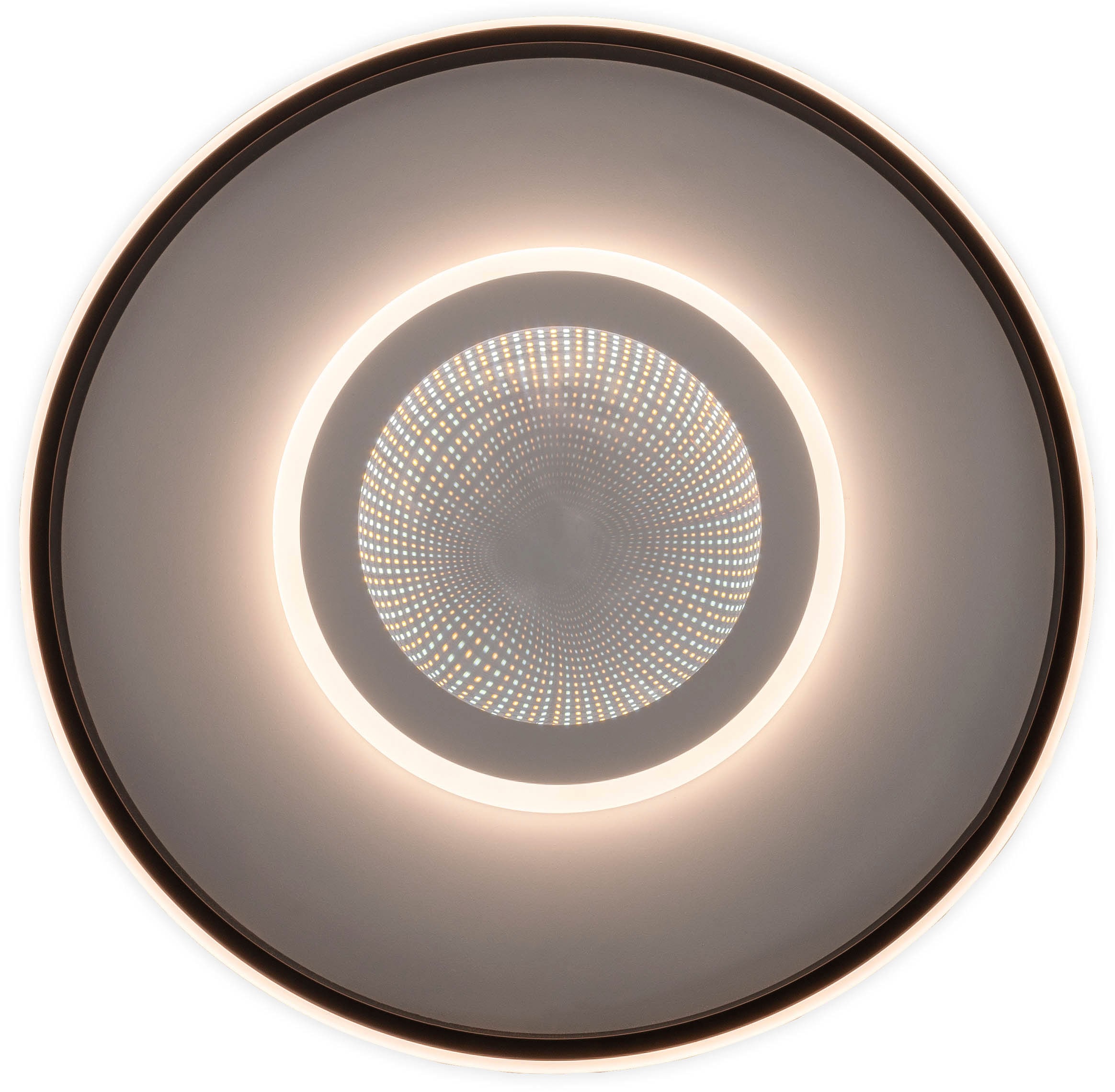 my home LED Deckenleuchte »Mona Deckenlampe mit Infinity 3D Effekt«, 1 flammig, Leuchtmittel LED-Board | LED fest integriert, D: 50cm, dimmbar, inkl. Memory, CCT, Fernbedienung, 40W, Tunnel Mirror