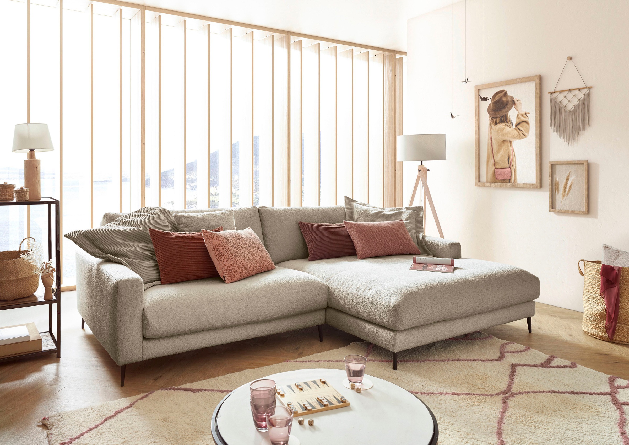 INOSIGN Ecksofa »Downtown, B/T/H: 272/190/84 cm L-Form« weicher Sitzkomfort günstig online kaufen