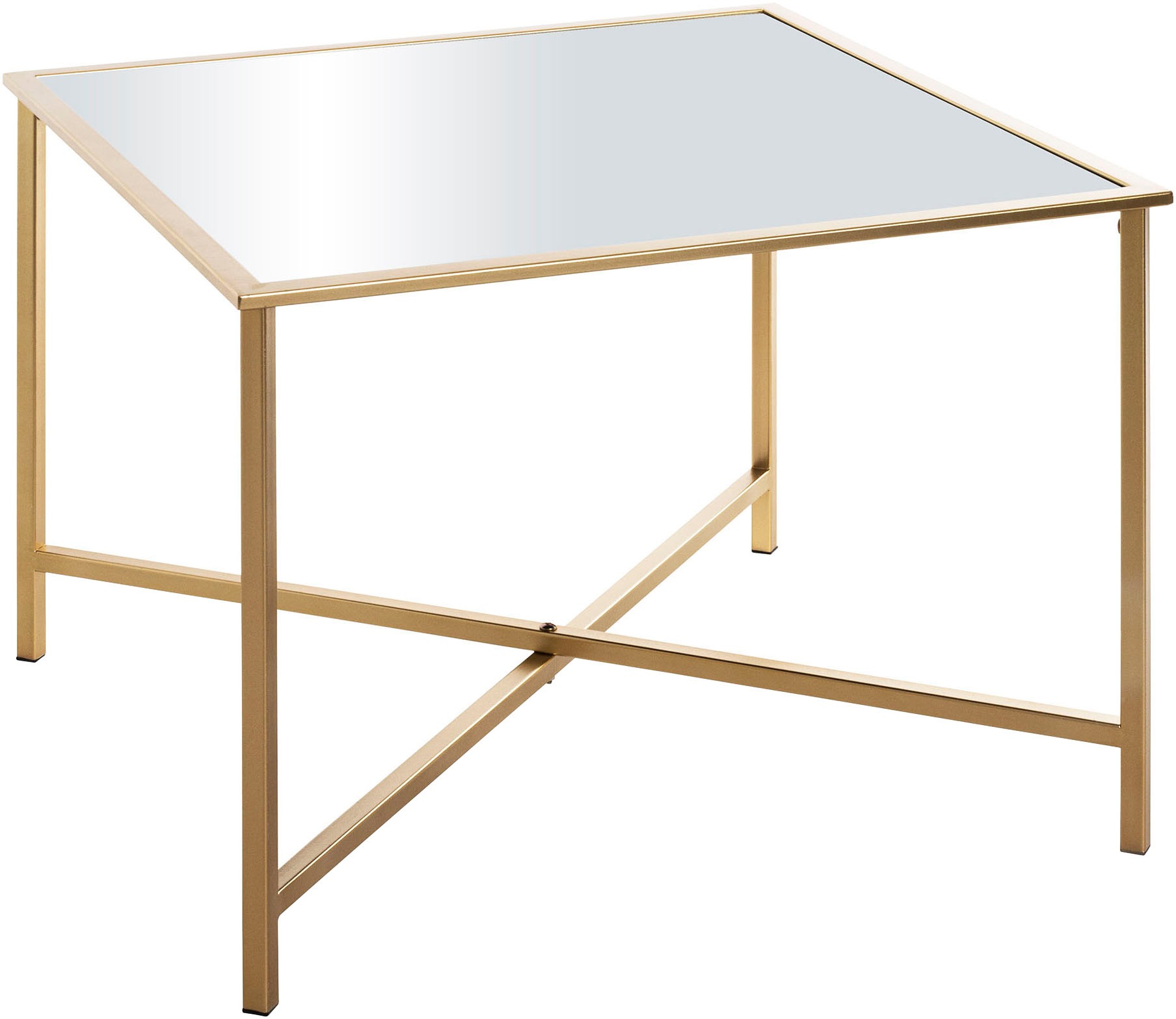 HAKU Beistelltisch »Sofatisch, Wohnzimmertisch« 1 Stk. tlg. quadratisch - aus Metall Gold B/T/H 60/60/45 cm