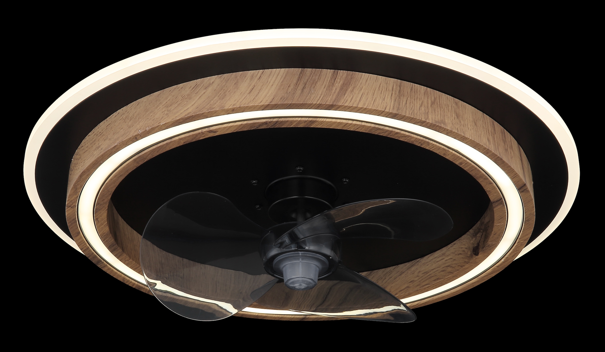 GLOBO LIGHTING Deckenleuchte »BOZAN«, Leuchtmittel LED-Modul | LED fest integriert, Deckenventilator Metall schwarz matt, LED