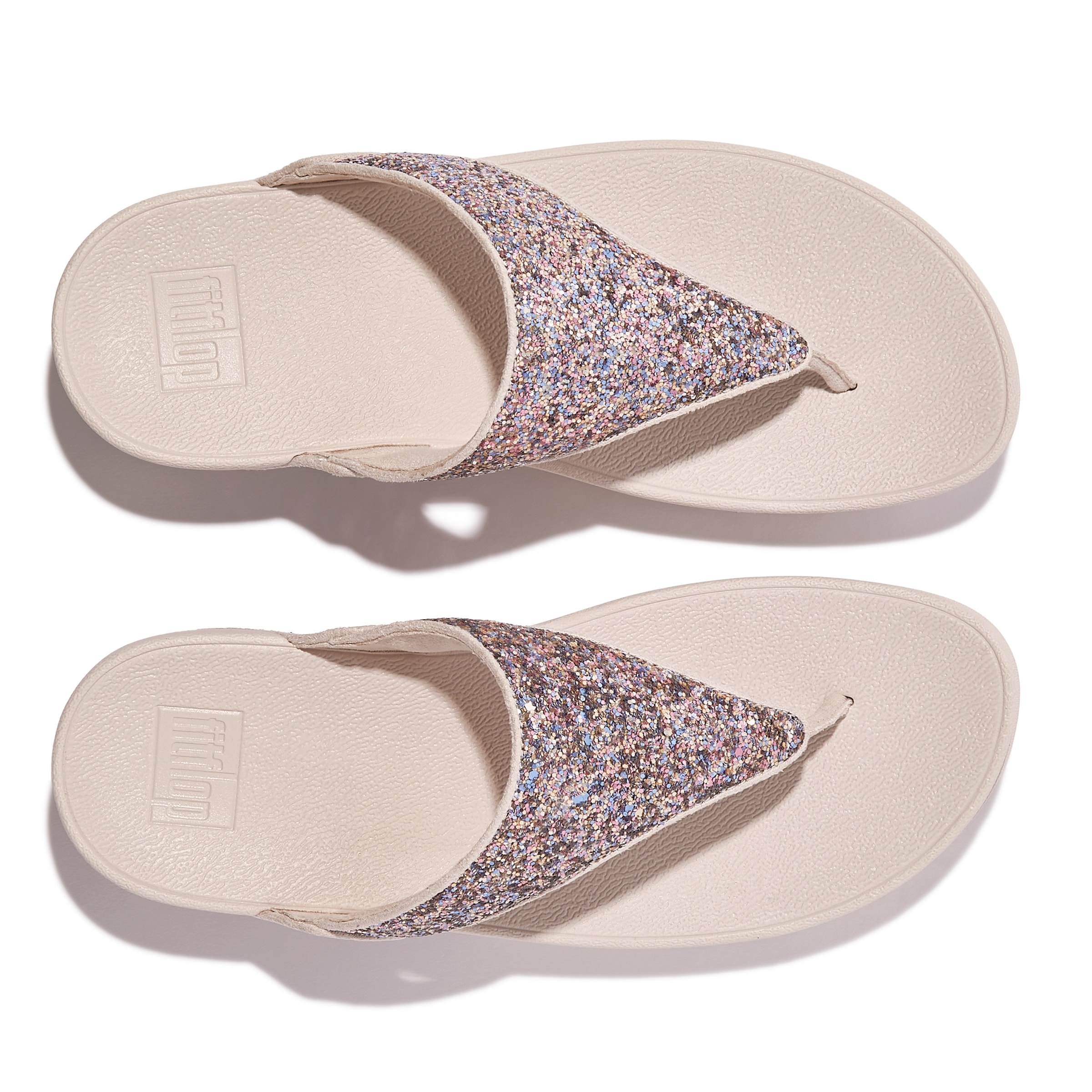 Fitflop Zehentrenner »LULU MULTI-TONAL GLITTER TOE«, Badeschuh, Slides, Sandale mit Glitter
