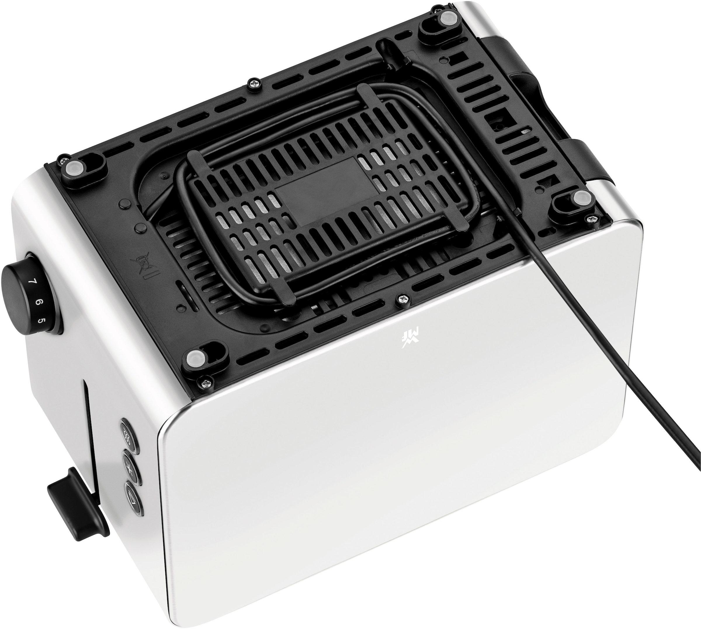 WMF Toaster »Stelio Paper Grey«, 2 kurze Schlitze, 900 W, 7 Bräunungsstufen, Cromargan, Brotzentrierung, Brötchenwärmer, 900 W