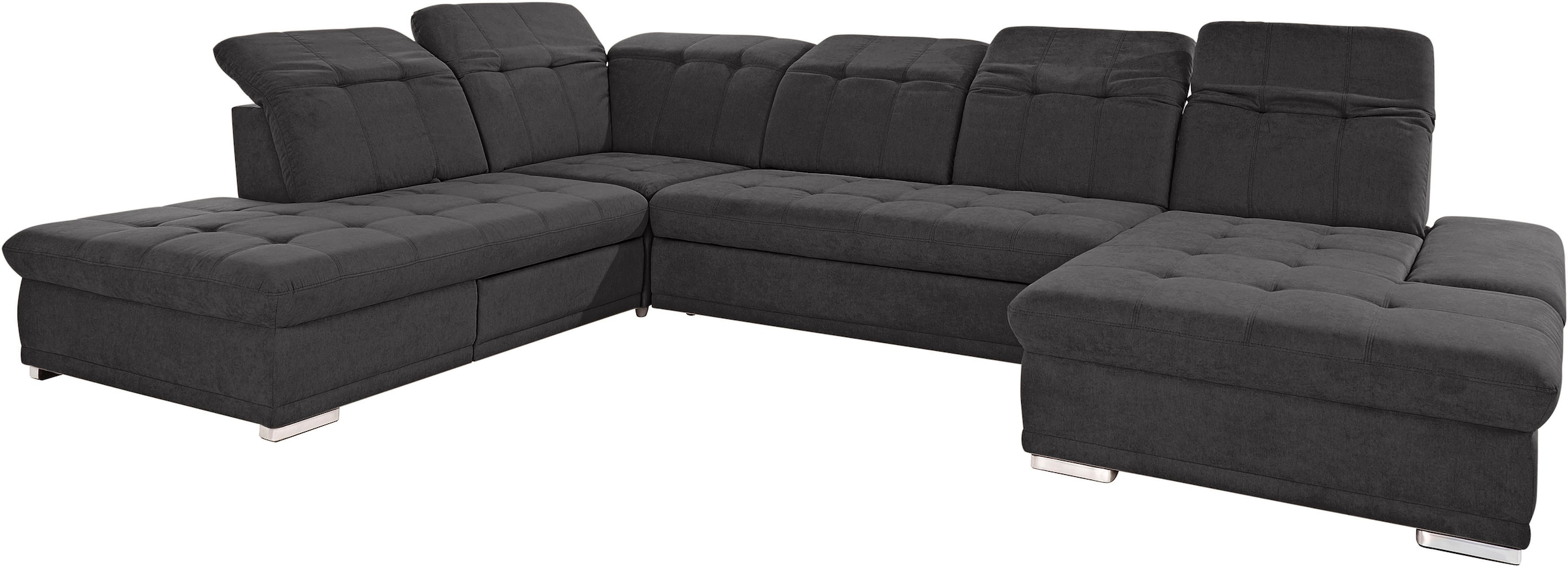 COTTA Wohnlandschaft »Holiday U-Form mit Sitztiefen-, Armteil- und Kopfteilverstellung« wahlweise mit Bettfunktion & Bettkasten