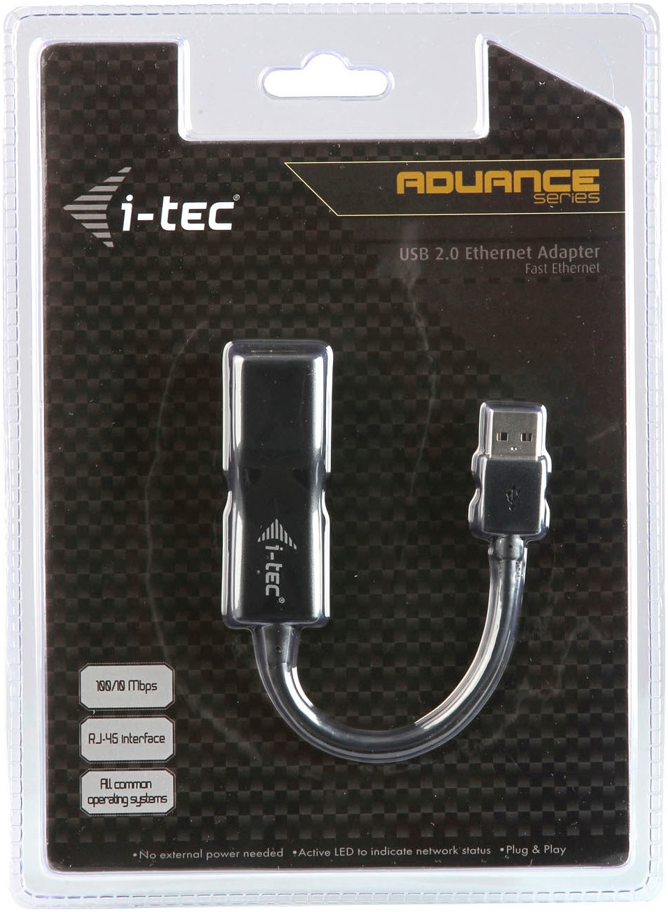 I-TEC USB-Adapter »USB Fast Ethernet Adapter Netzwerkkarte« RJ-45 (Ethernet) zu USB 2.0