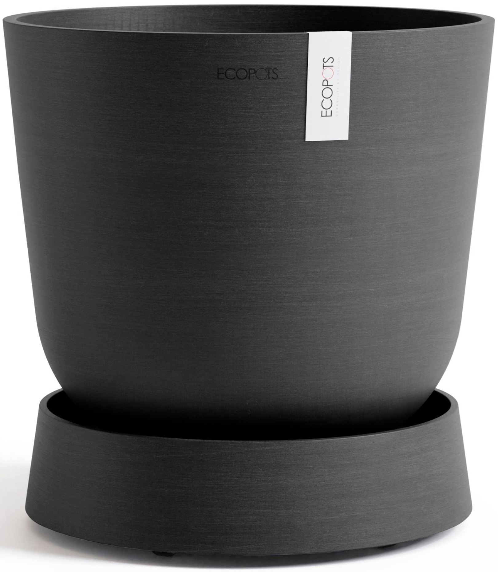 ECOPOTS Topfuntersetzer »mit Rollen Oslo 35 Dunkelgrau«, für innen und außen: frostsicher, bruchsicher und lichtbeständig