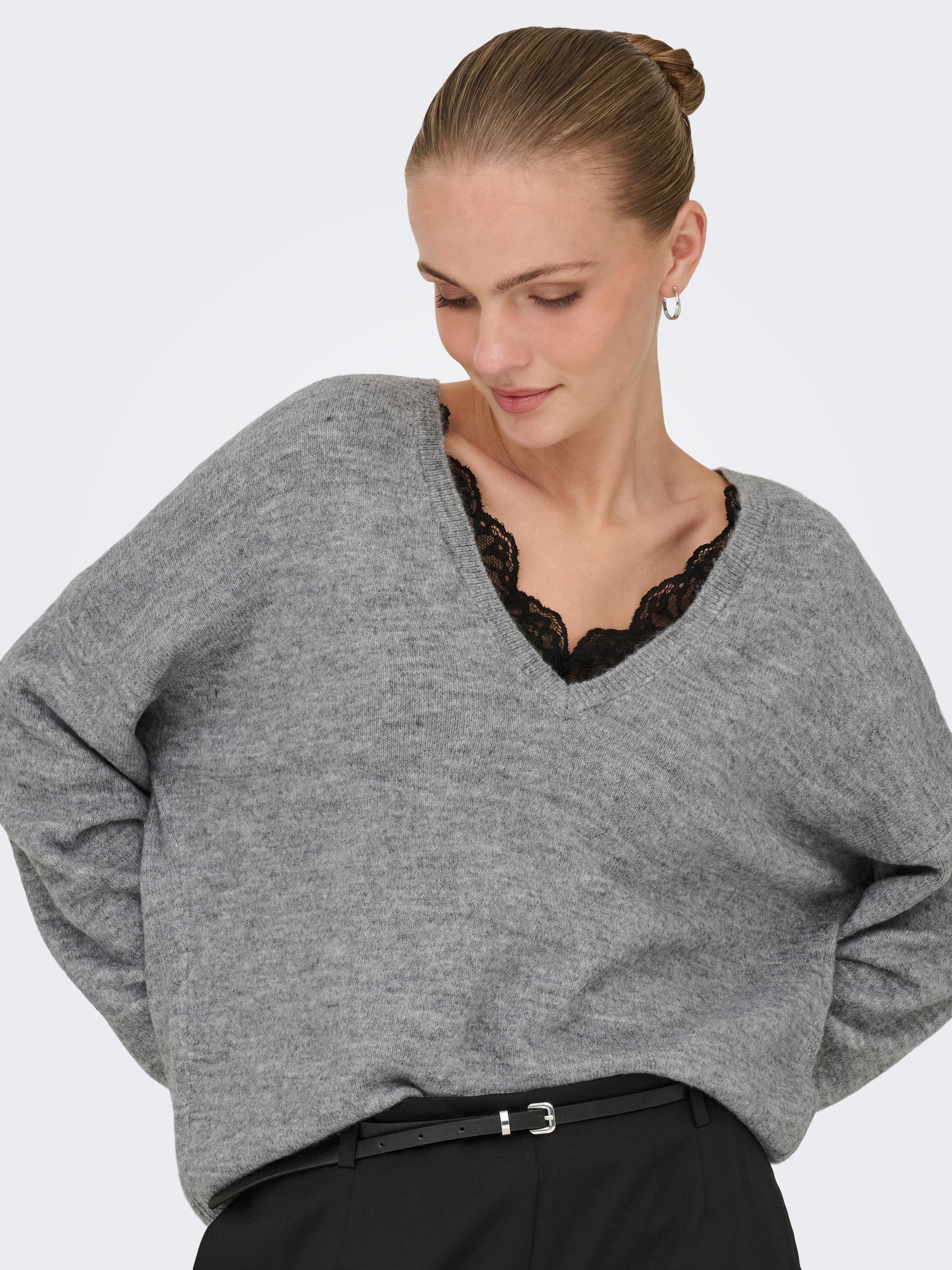 ONLY Rundhalspullover »ONLMANIFESTA LS REVERSIBLE KNT NOOS«