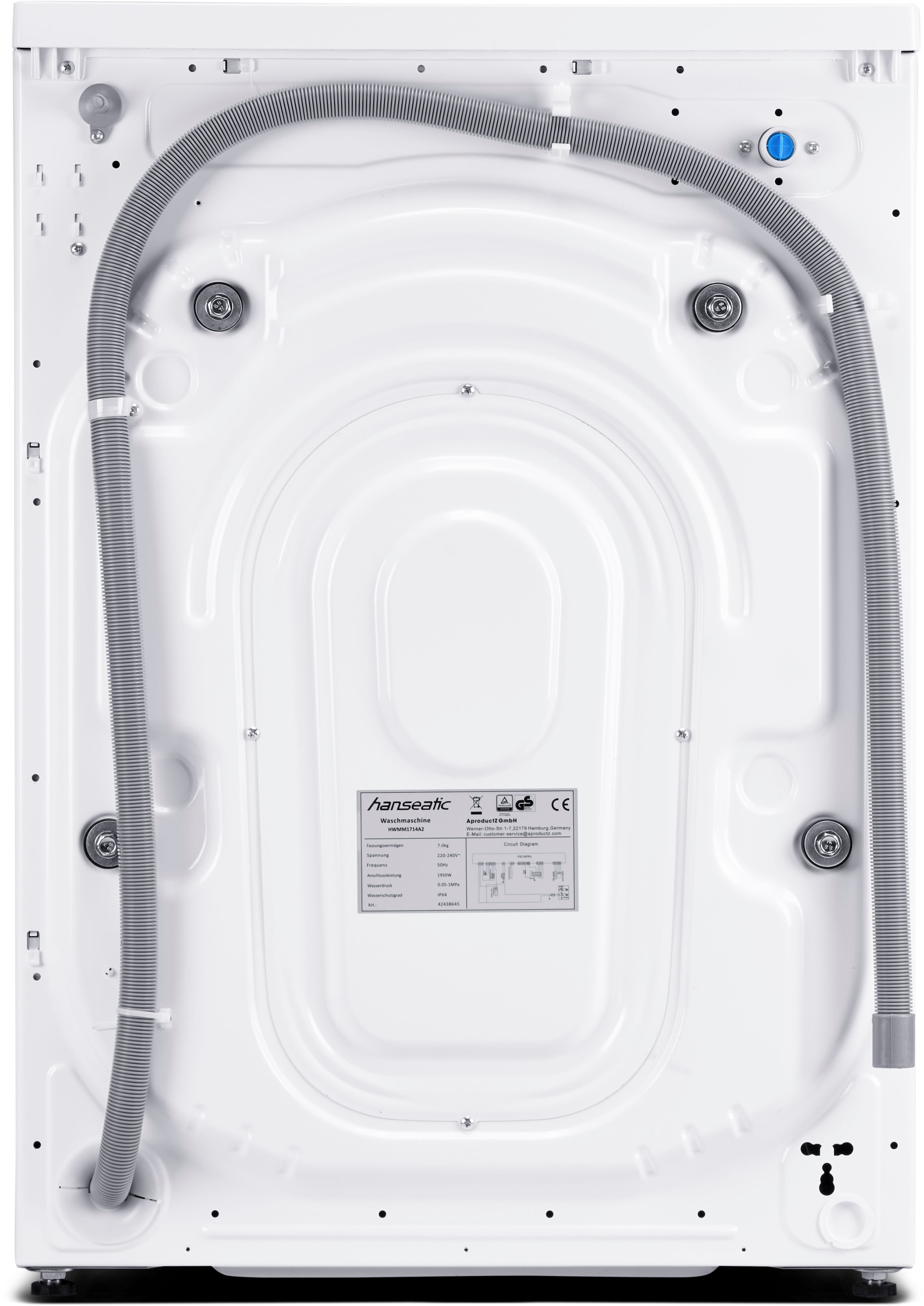 Hanseatic Waschmaschine »HWMM5714A3«, 7 kg, 1400 U/min, Schnellwaschprogramm