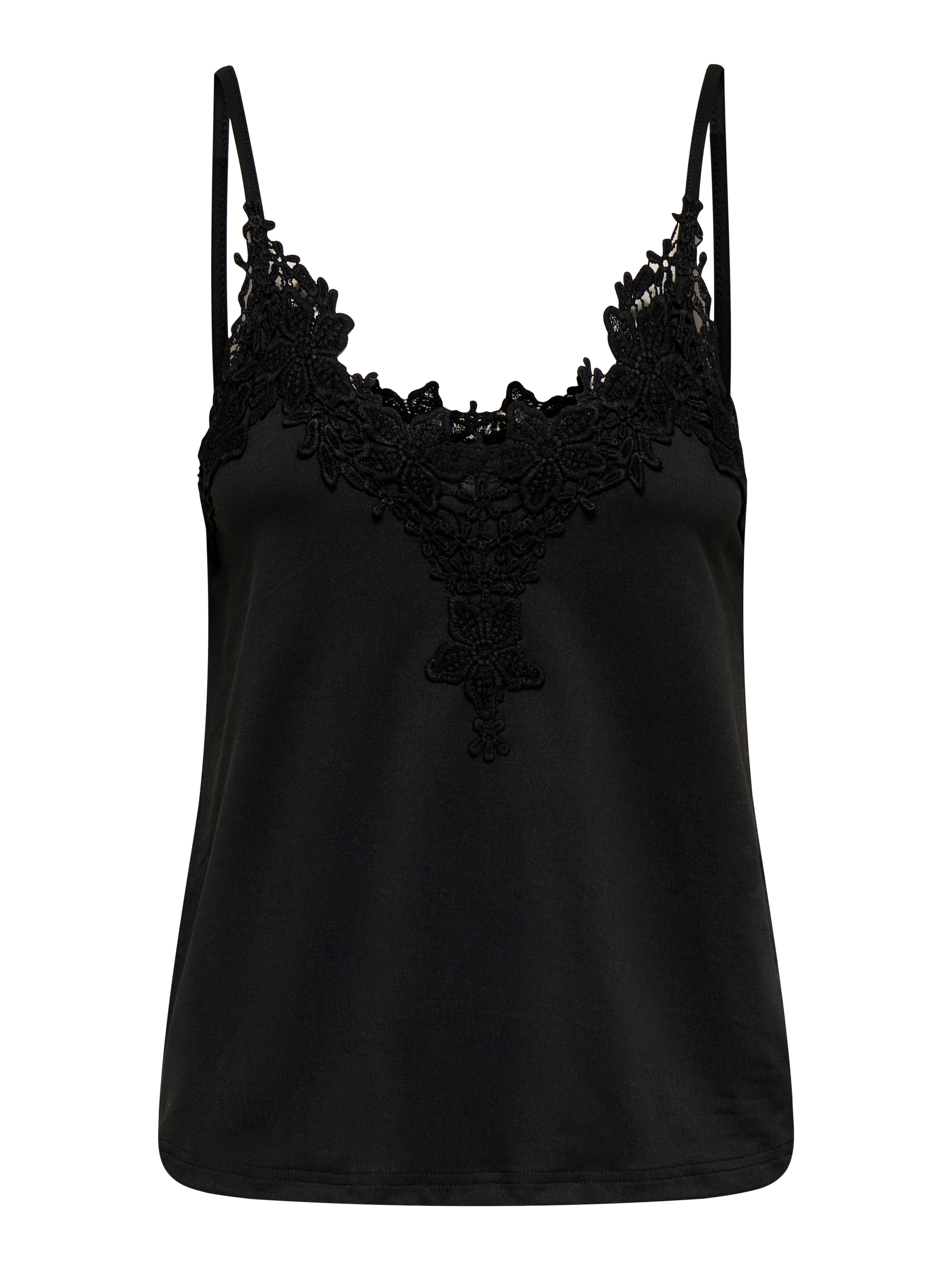 ONLY Spitzentop »ONLBETINA S/L V-NECK LACE TOP CS JRS« Kunstfaser, regular fit