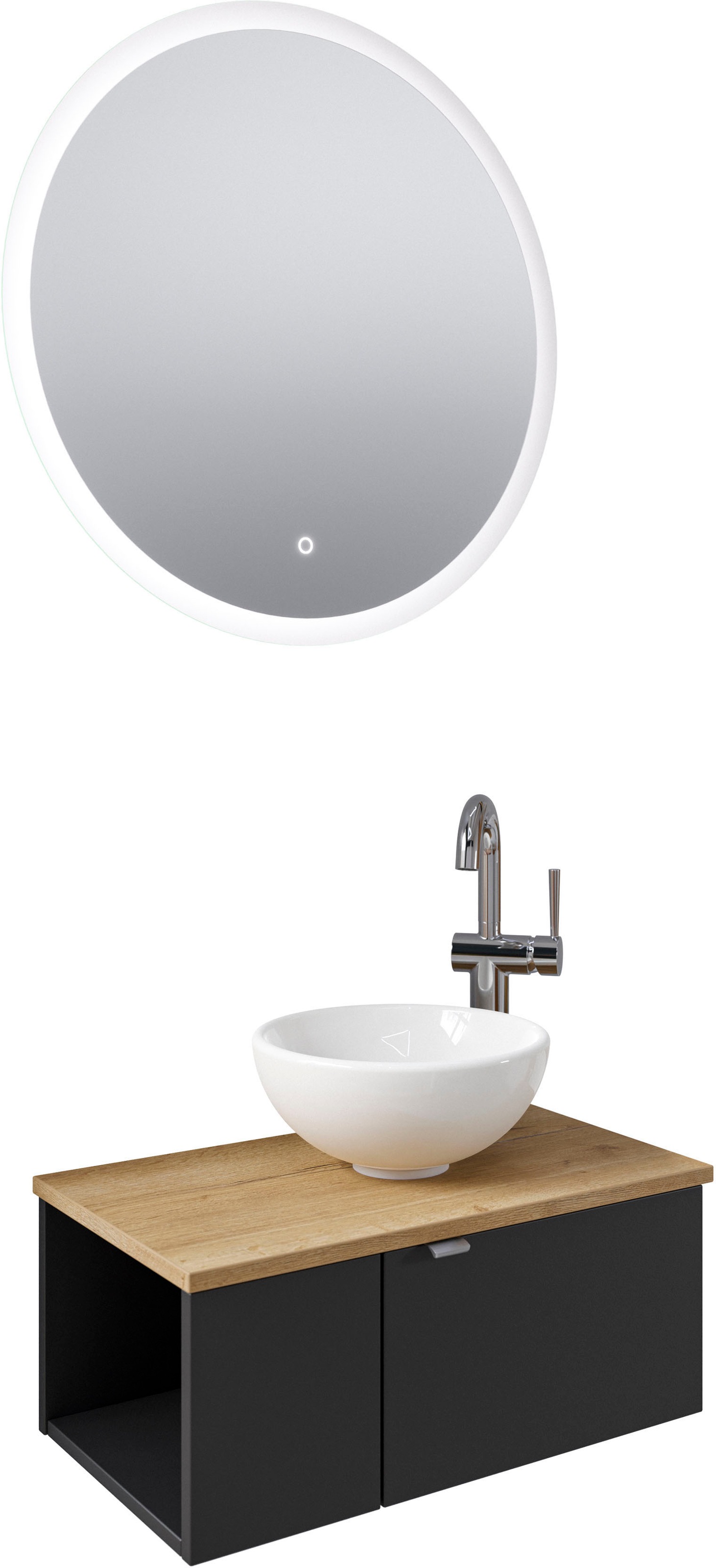 Saphir Badmöbel-Set »Serie 6915« 4 Stk. tlg. Gäste-Bad, 70 cm breit, mit LE günstig online kaufen