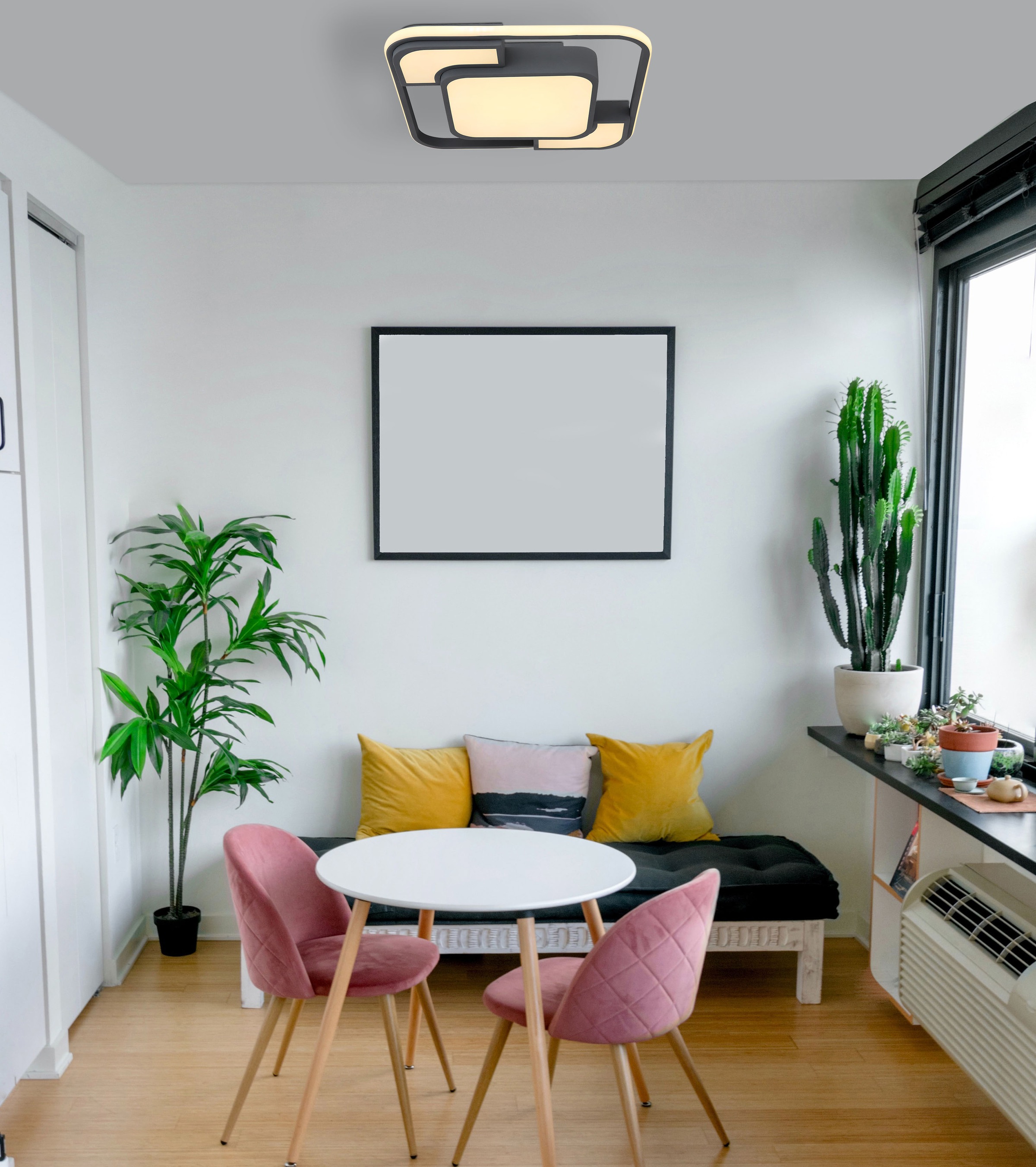 GLOBO LIGHTING LED Deckenleuchte »NIRRA« LED-Modul Warmweiß Deckenlampe/Wohnzimmer/Schlafzimmer/modern