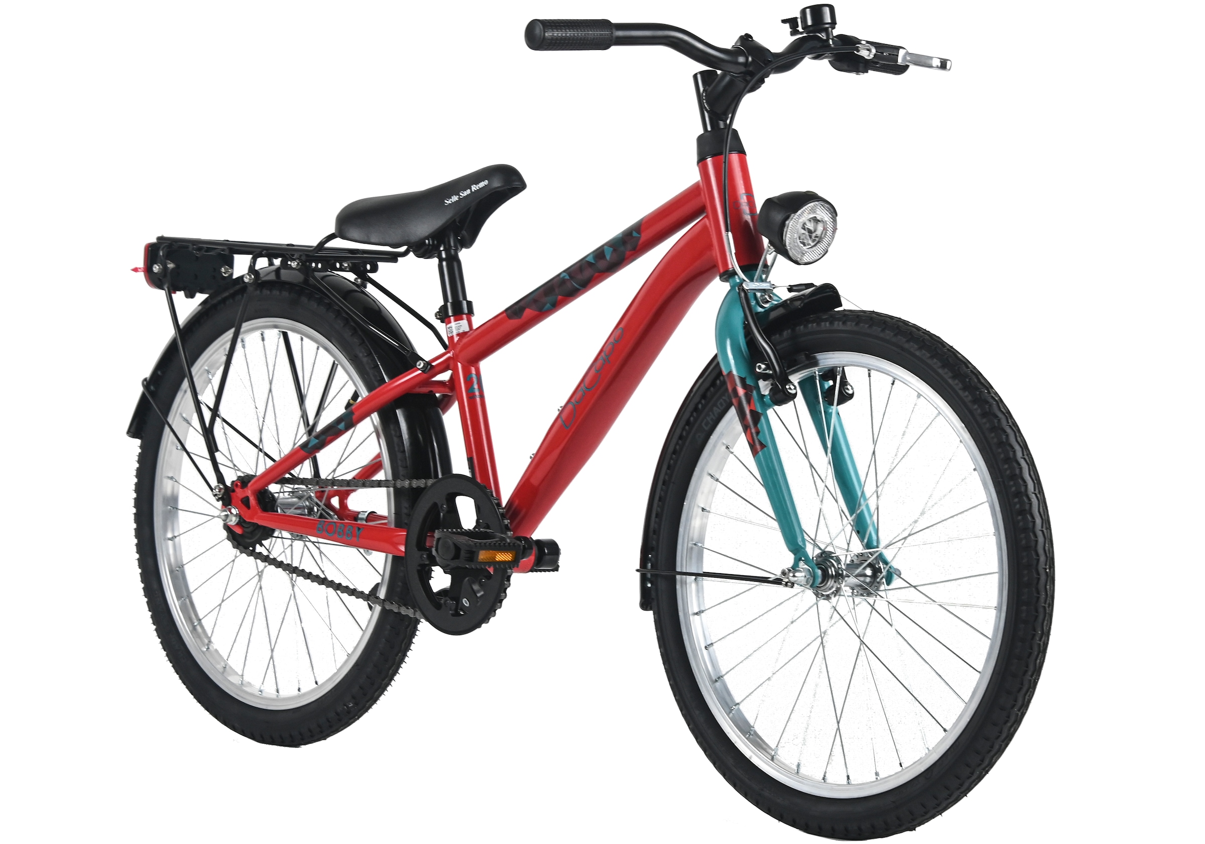 Dacapo Kinderfahrrad »20" Bobby Rot 1 Gang RH 27 cm mit Beleuchtung - Ab 6 Jahre« 1 Gang ohne Schaltung