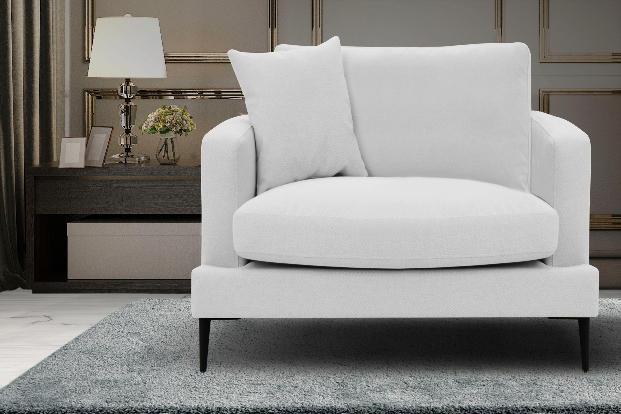 Home affaire Sessel »Cozy Loungesessel, Designersessel, Maße B/T/H: 91/97/8 günstig online kaufen