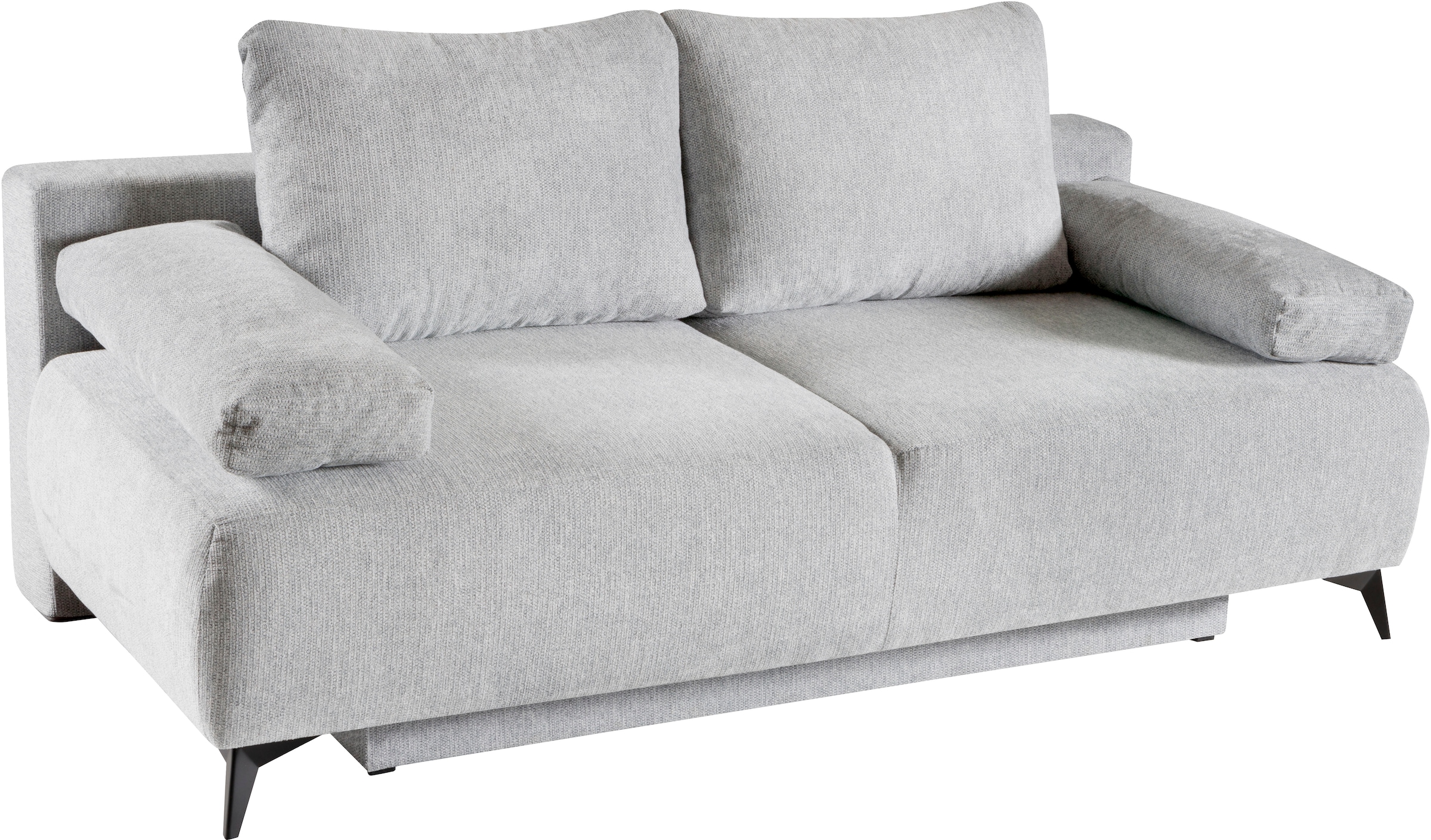 WERK2 Schlafsofa »Viktoria mit Komfortsitz- und Liegehöhe, Breite 200cm,«, bequemes 2-Sitzer Schlafcouch mit Bettkasten