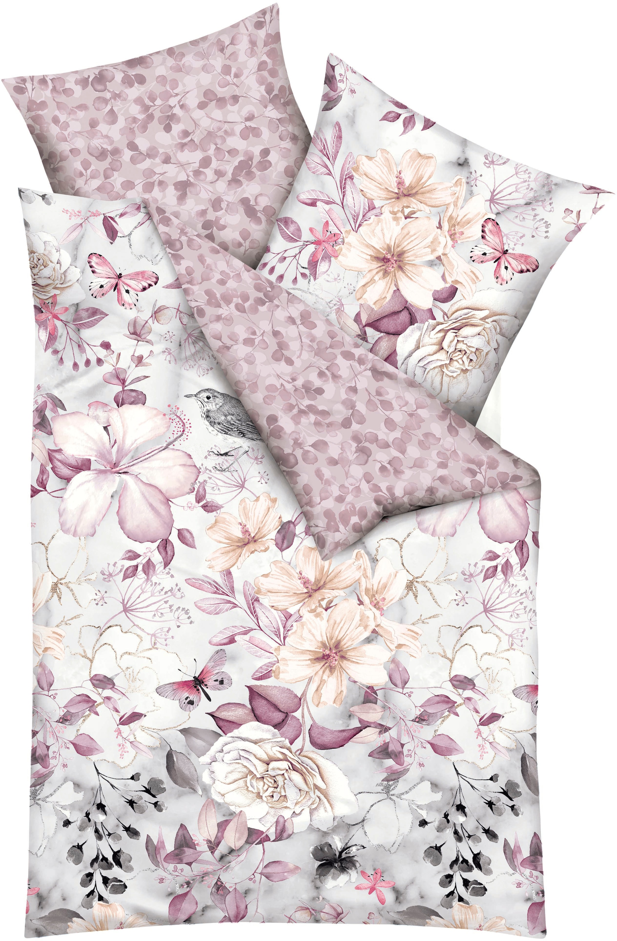 Kaeppel Wendebettwäsche »Green Garden« 2 Stk. tlg. Mit Blumenmuster günstig online kaufen