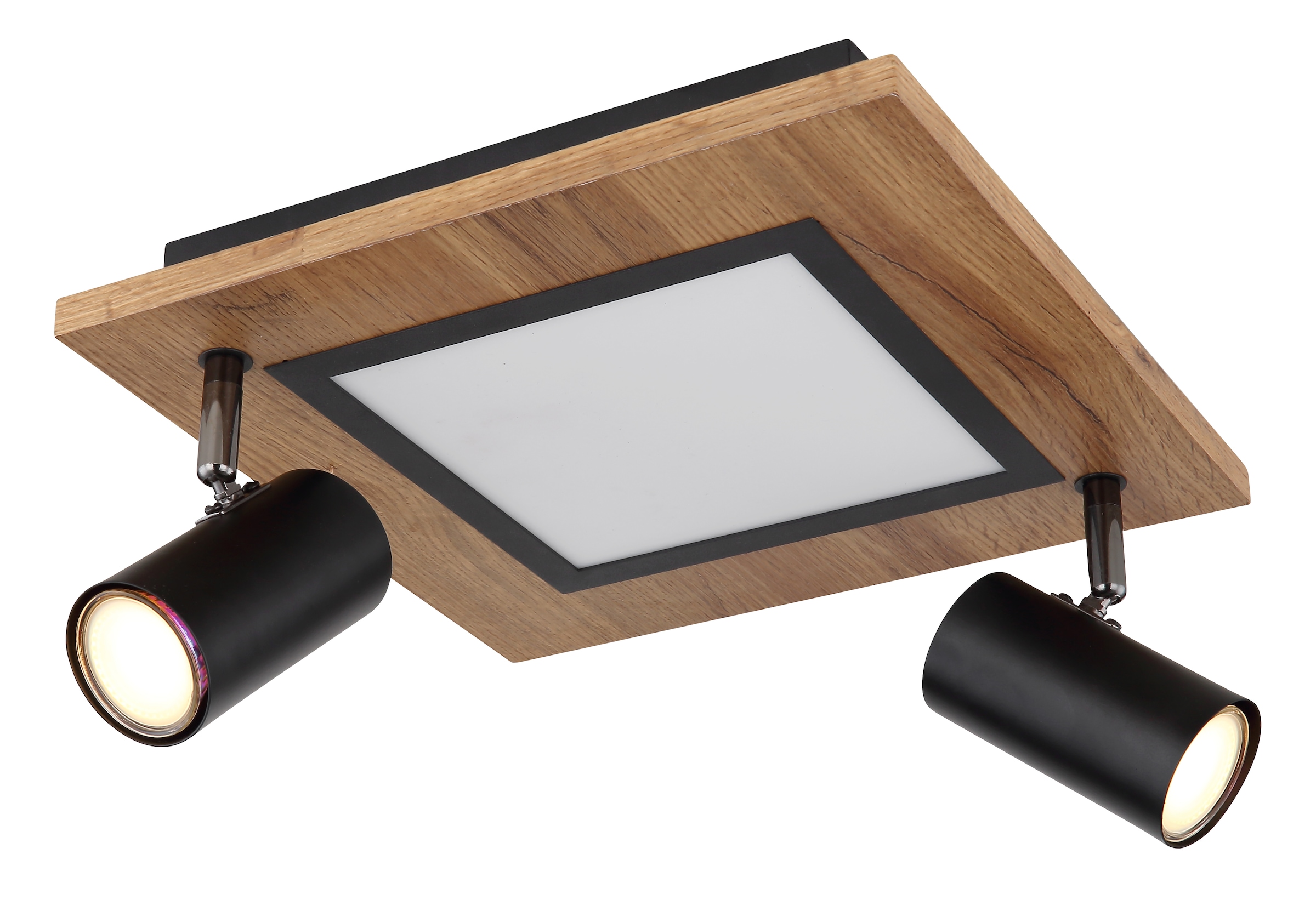 GLOBO LIGHTING LED Deckenleuchte »ULLA« LED-Modul Warmweiß Deckenlampe/Wohnzimmer/Schlafzimmer/modern/Holz