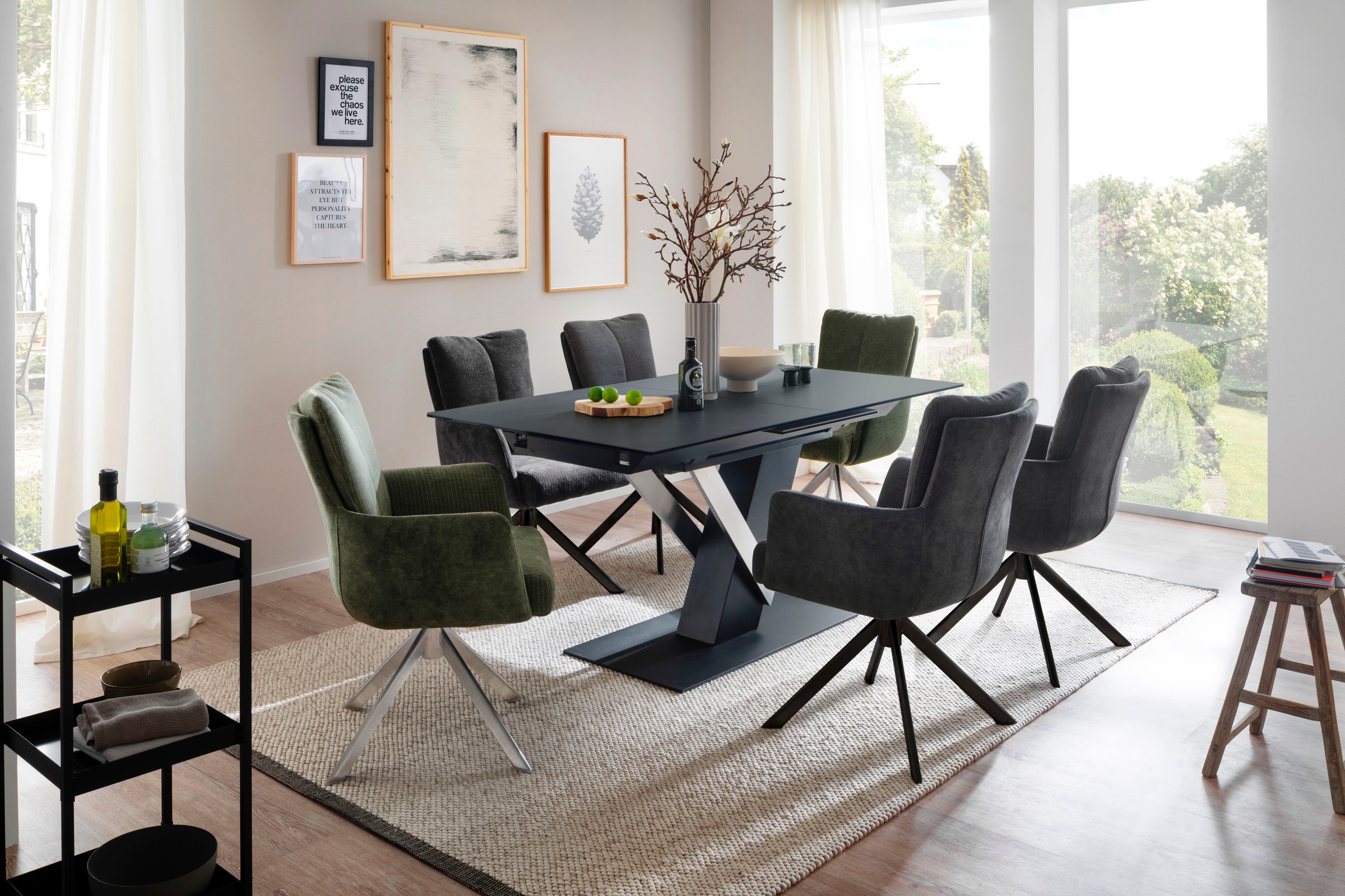 MCA furniture Esszimmerstuhl »MALIA«, (Set, 2 Stck), 360° drehbar, Taschenf günstig online kaufen