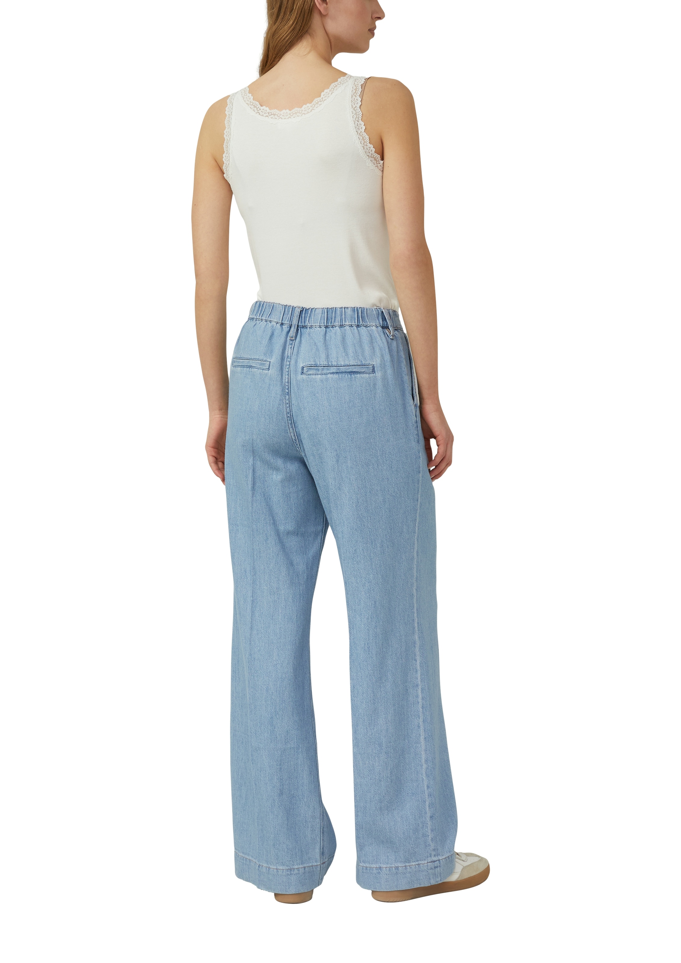 s.Oliver Spitzentop Sommertop in gerippte Qualität, mit Spitzenbesatz