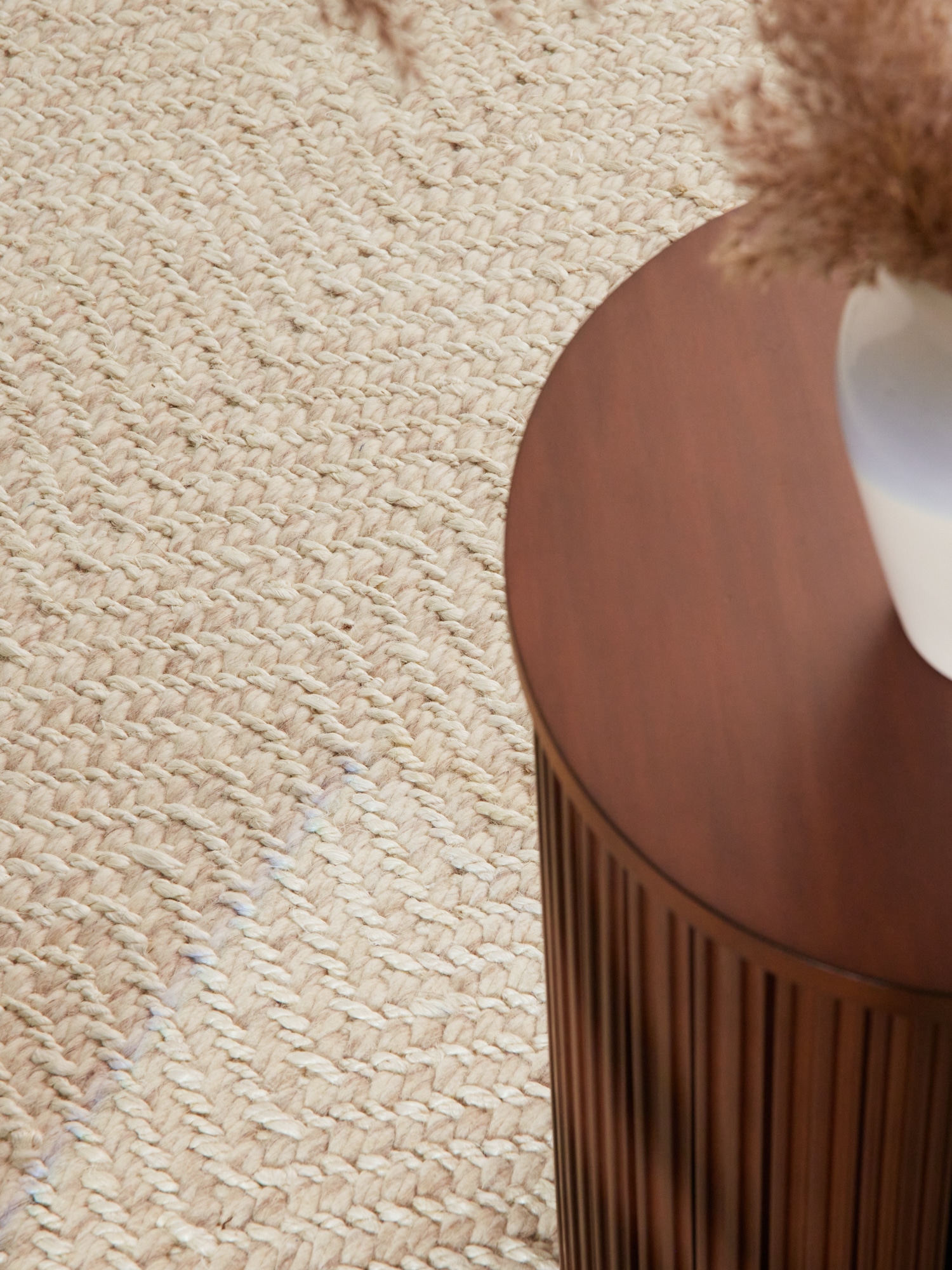 ELLE DECORATION Wollteppich »Majoli«, rechteckig, 10 mm Höhe, Herringbone, Wolle, Jute, Natur, Wohnzimmer, Schlafzimmer, Boho,Skandi