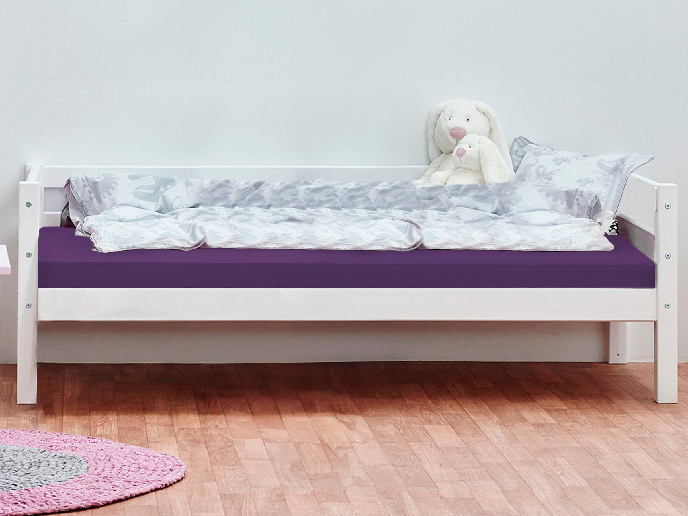 Hoppekids Kinderbett »ECO Dream«, (2 tlg., Bett und Matratzen), 70x160,  massiv mit Matratze & Bezug auf Rechnung bestellen